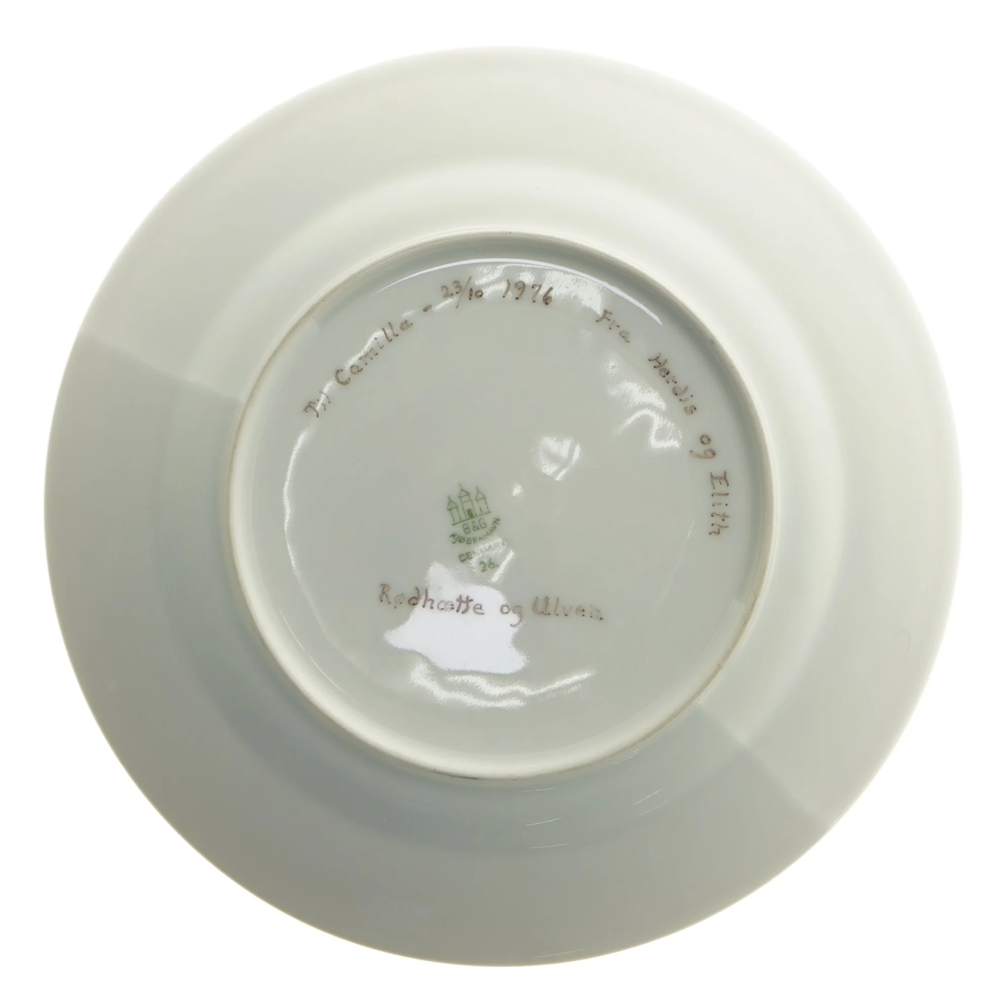 Dekorativ tallerken med Rødhætte motiv fra b&g (str. Ø 22 cm)