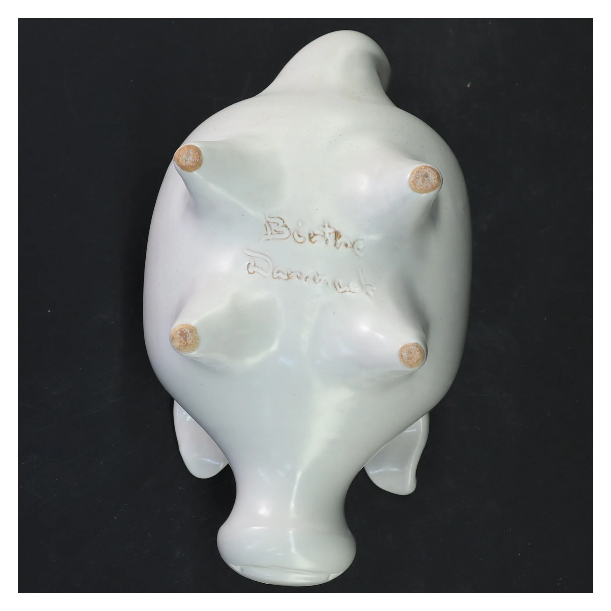 Keramik griseformet beholder (str. 22x12 cm)