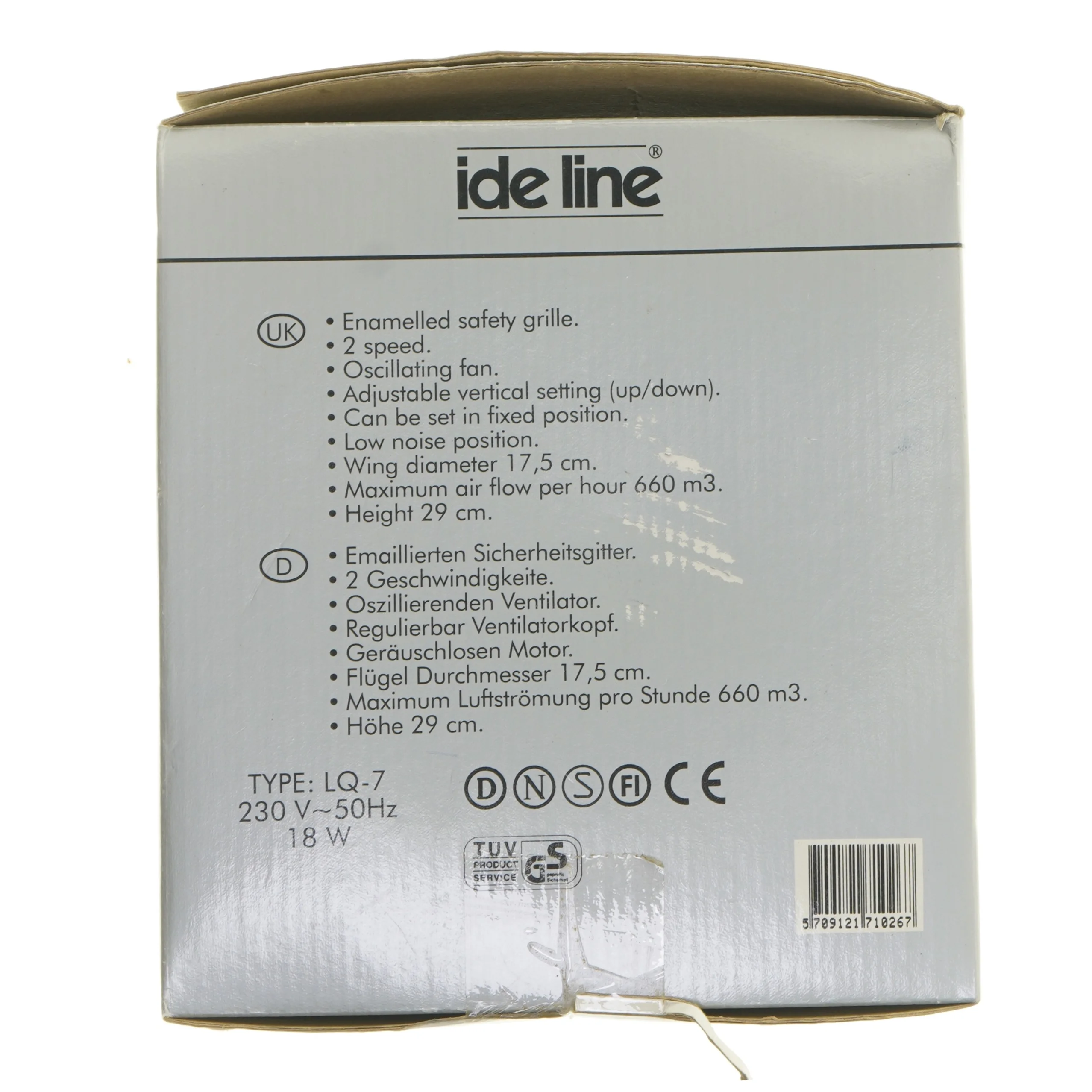 Bordventilator 21 cm fra Ide Line (str. Ø 21 cm)