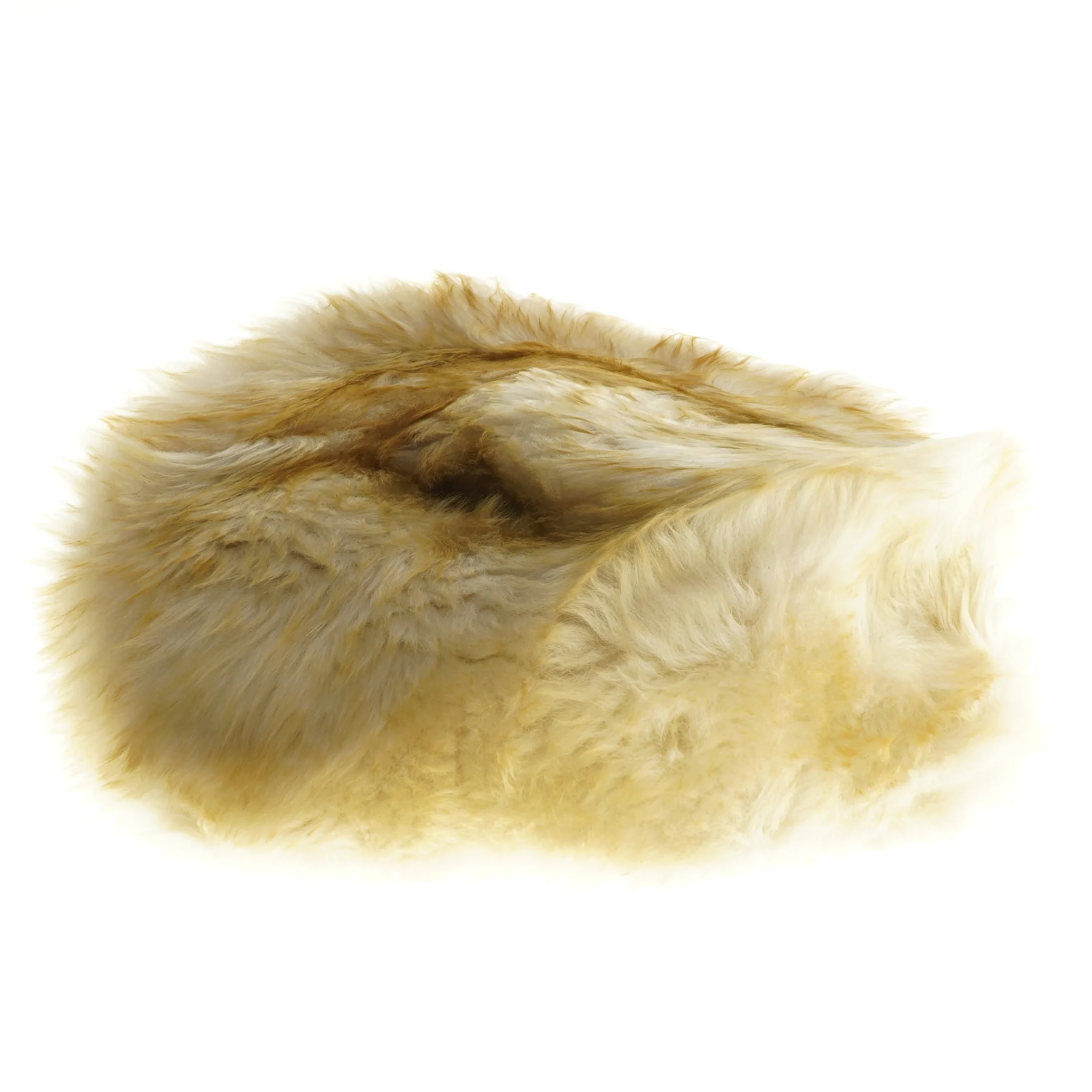 Rund pelsbeklædt seat pad (str. Ø 25 cm)