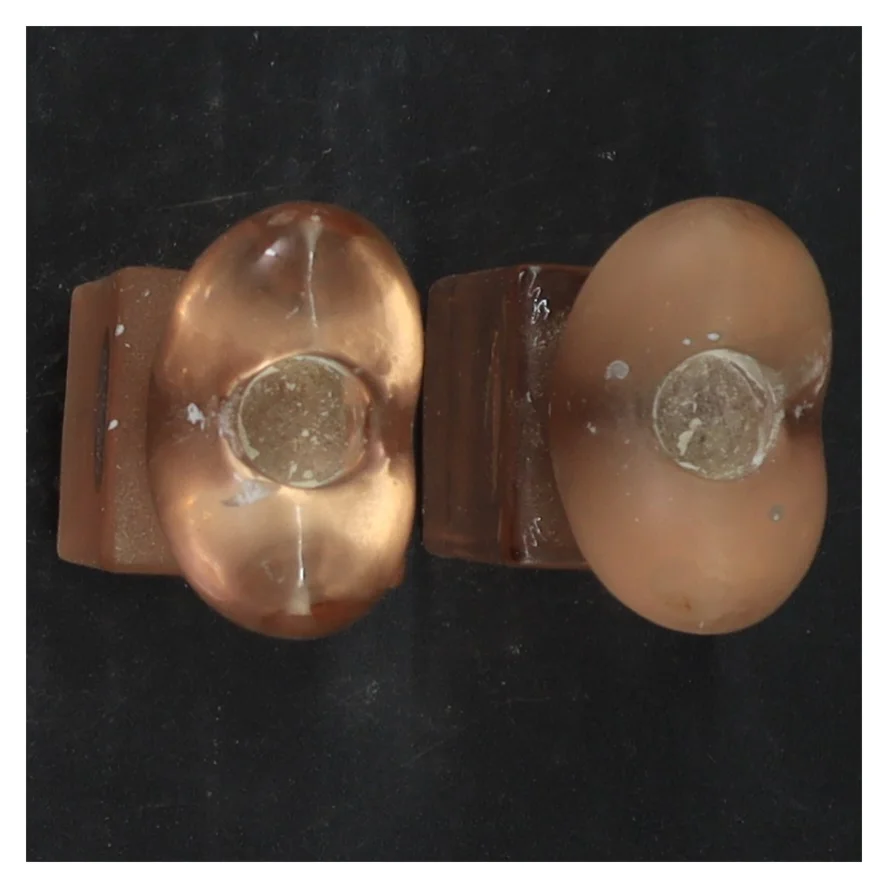 Holmegaard hjerteformet lysestager fra Holmegaard (str. 14 cm)