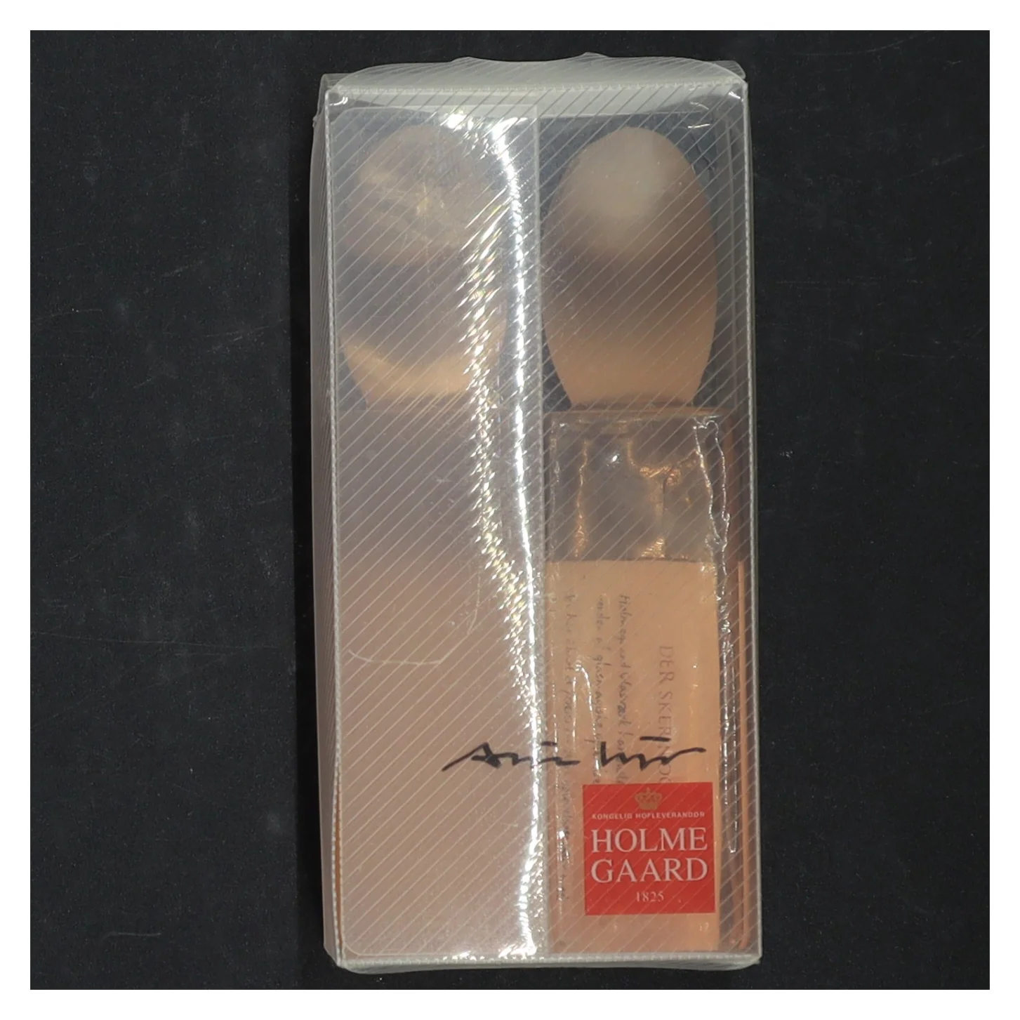 Holmegaard hjerteformet lysestager fra Holmegaard (str. 14 cm)