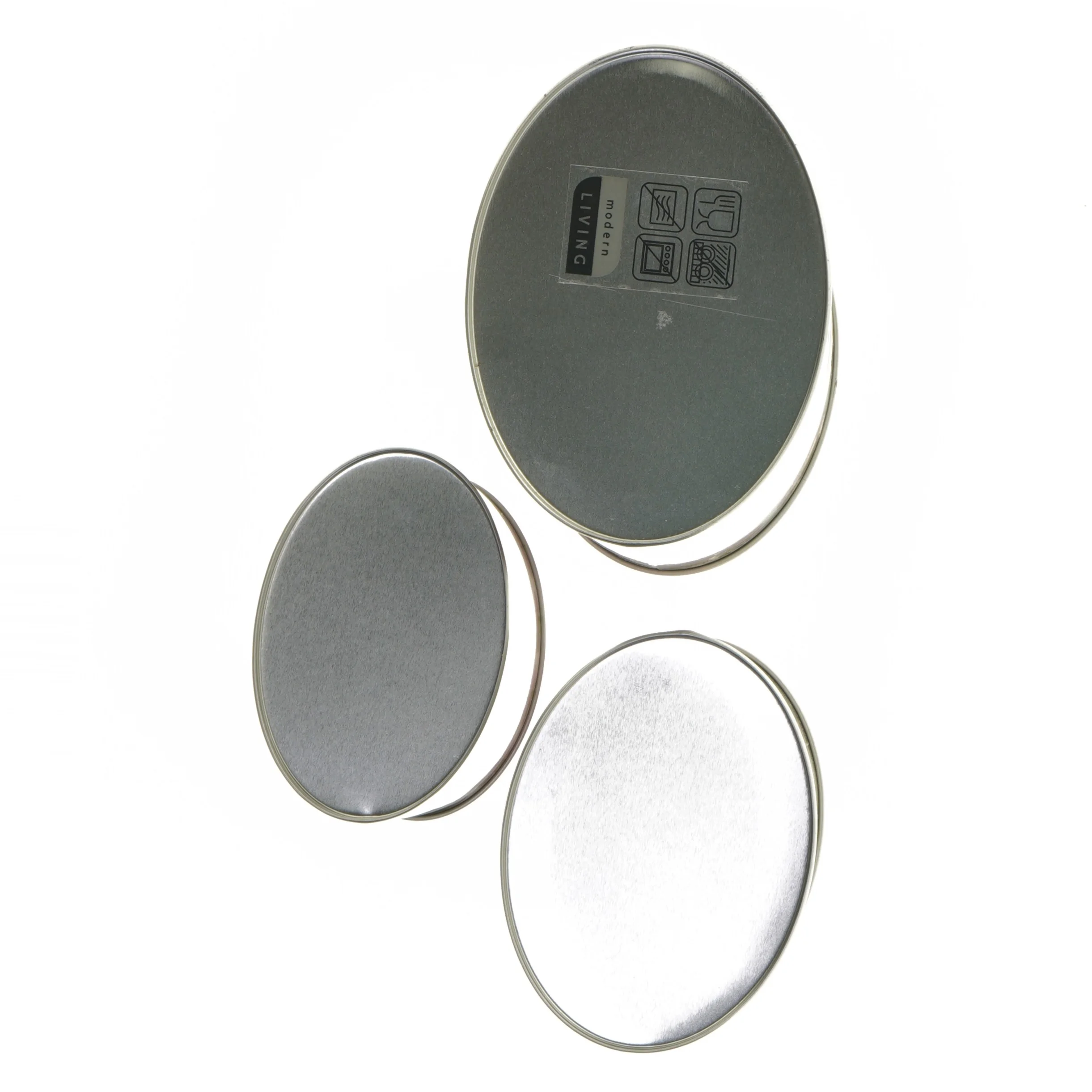 Sæt med tre opbevaringsdåser med jordbærmotiv fra Modern Living (str. 20cm og 17 cm og 14 cm)