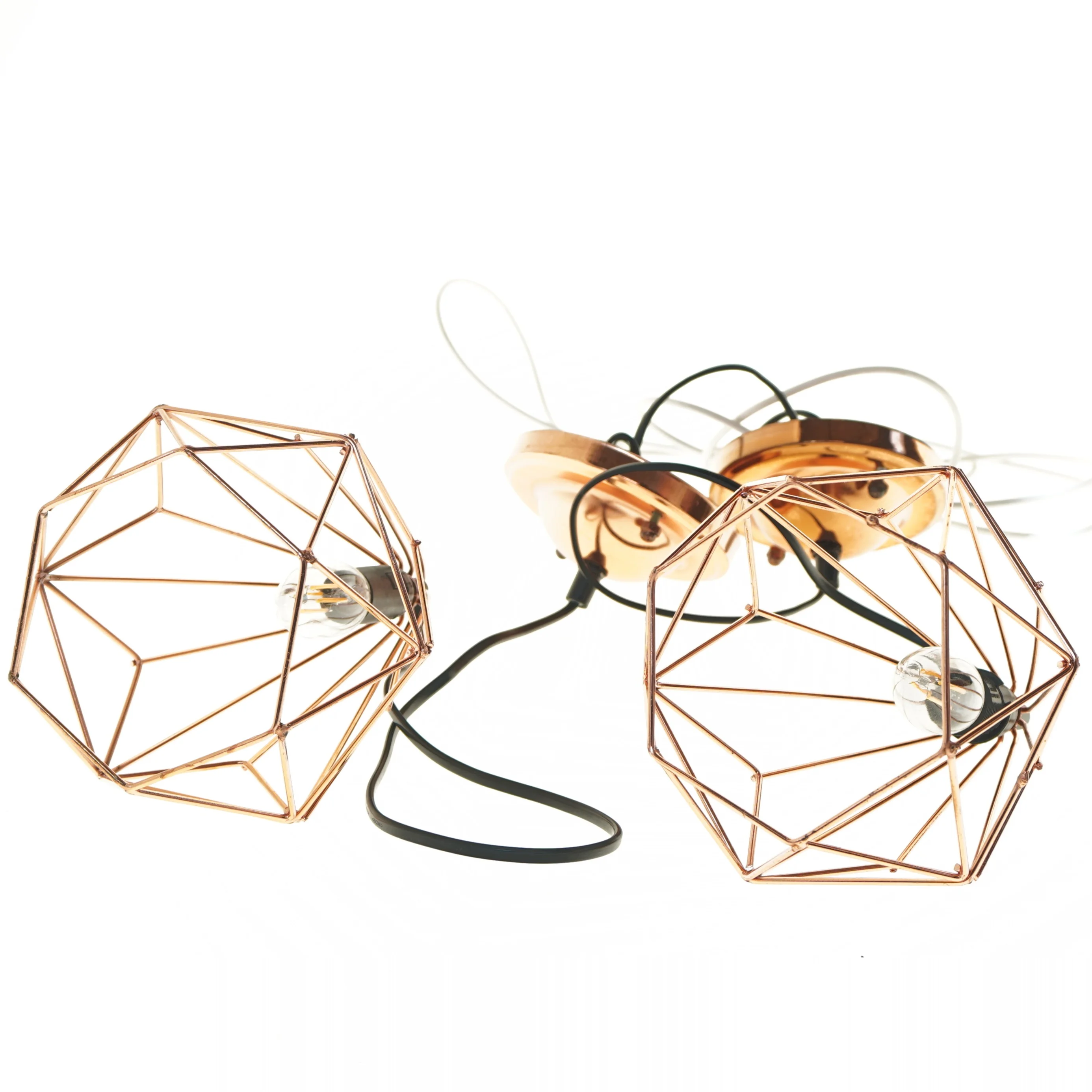 Kobber pendellamper fra Rohs (str. Ø 18x25 cm)