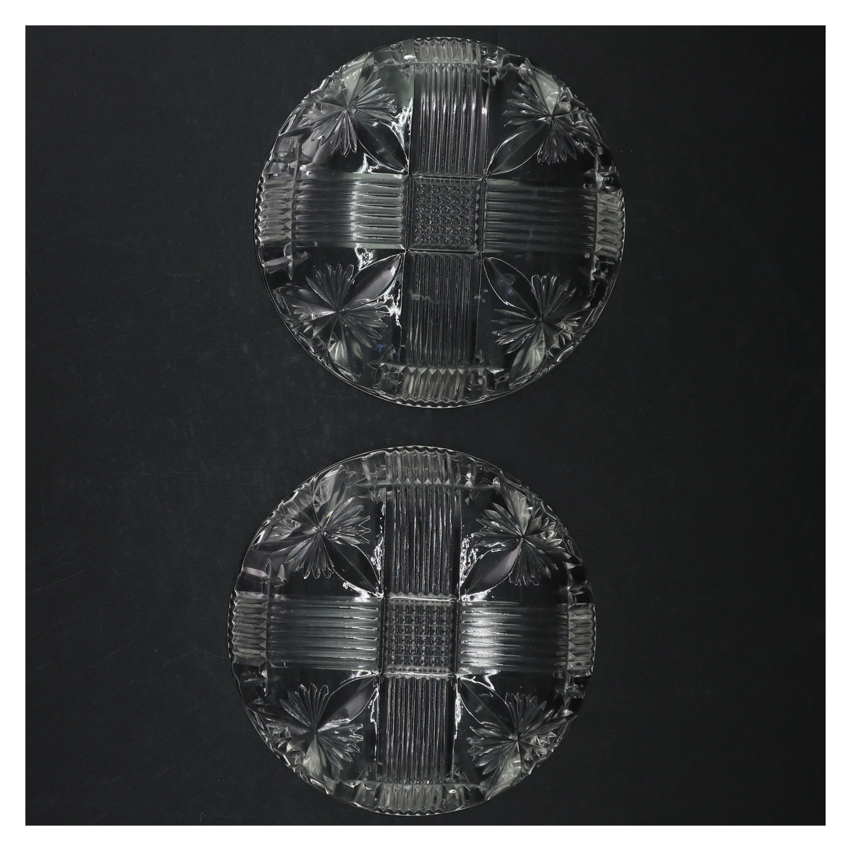 Glaskrystal assietter (str. Ø. 14,5 cm)