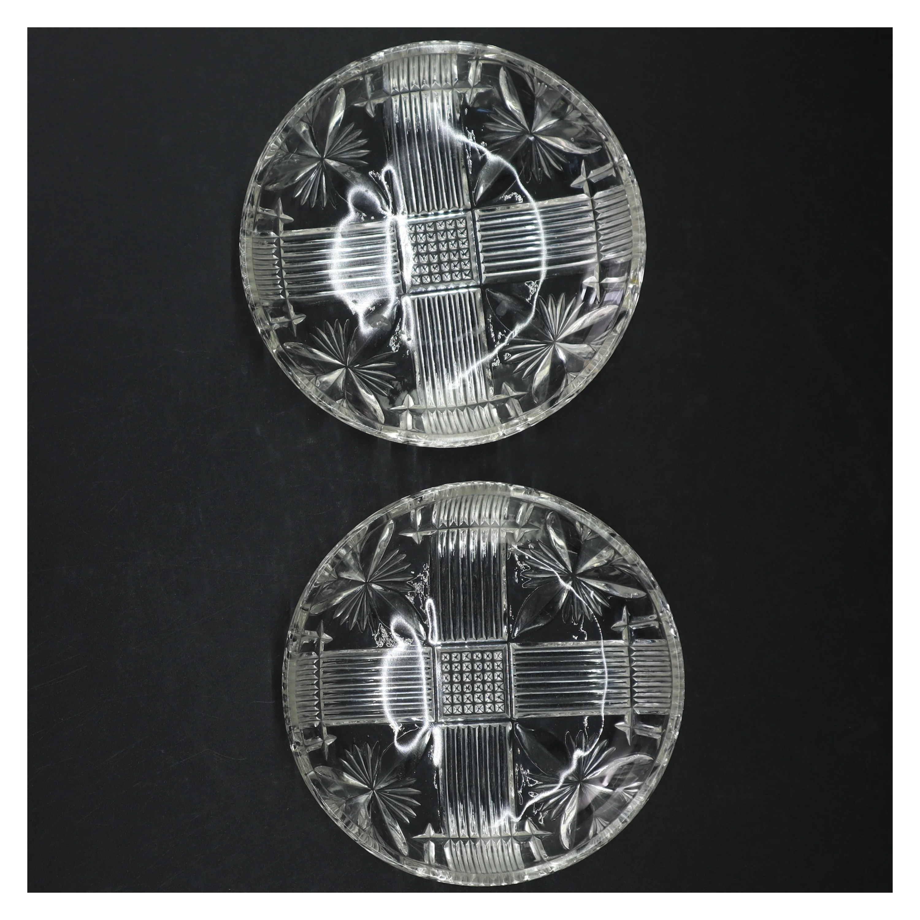 Glaskrystal assietter (str. Ø. 14,5 cm)