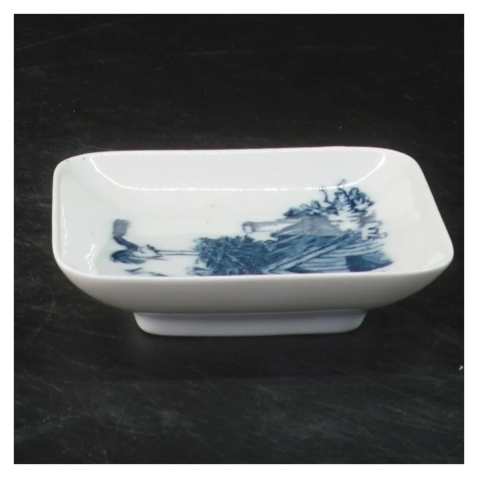 Porcelænsdekoration med storkemotiv fra Royal Copenhagen (str. 8x8x2 cm)