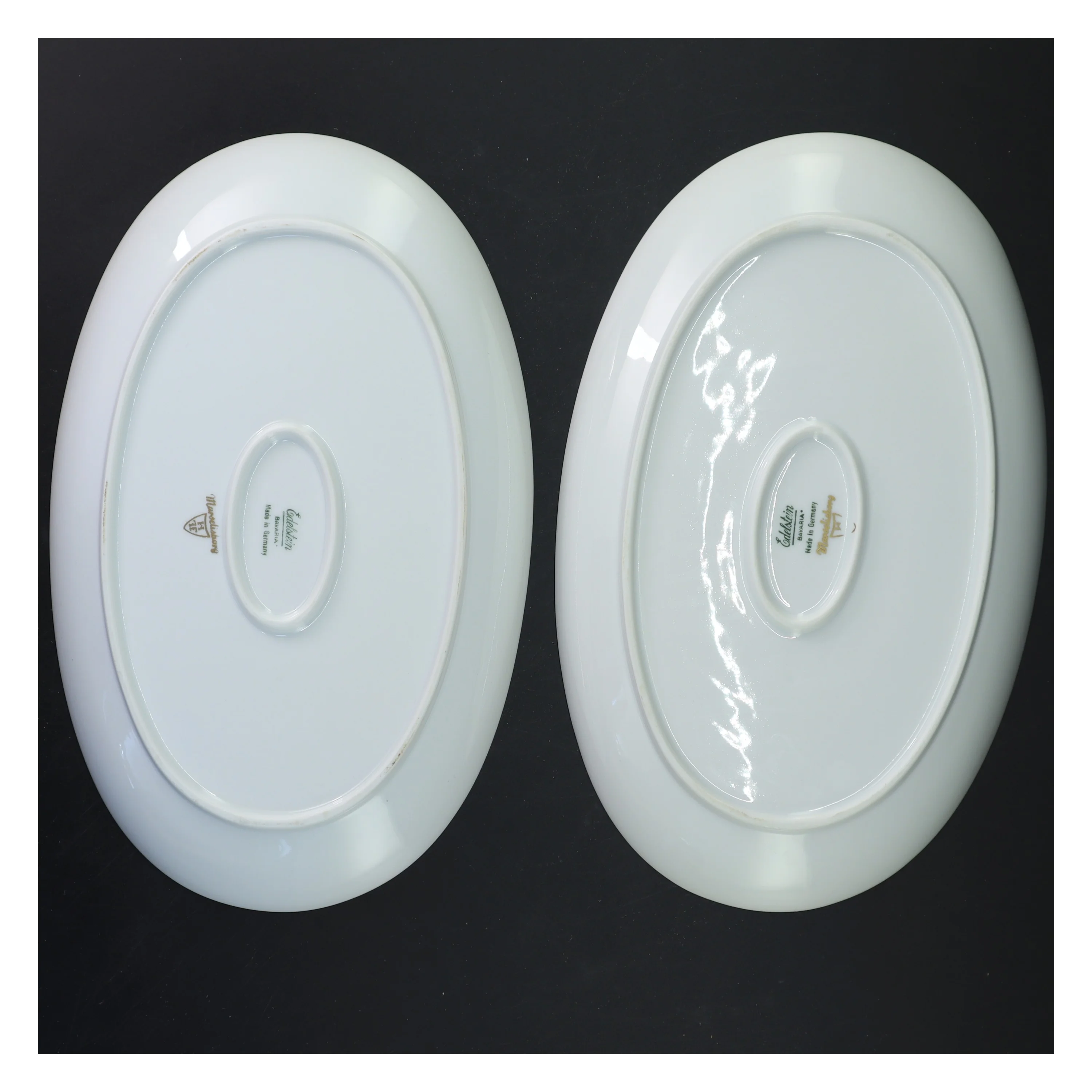 Set af porcelænsfade (str. 29x17 cm)