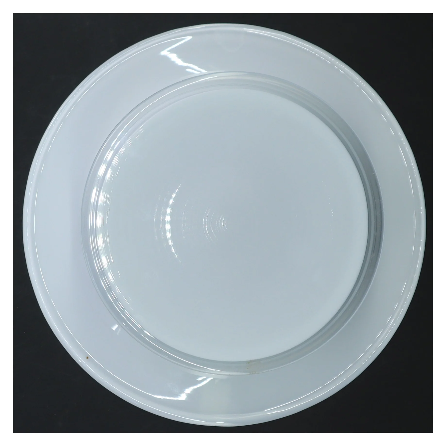 Hvid glasskål 19 cm fra Holmegaard (str. Ø 19 cm)