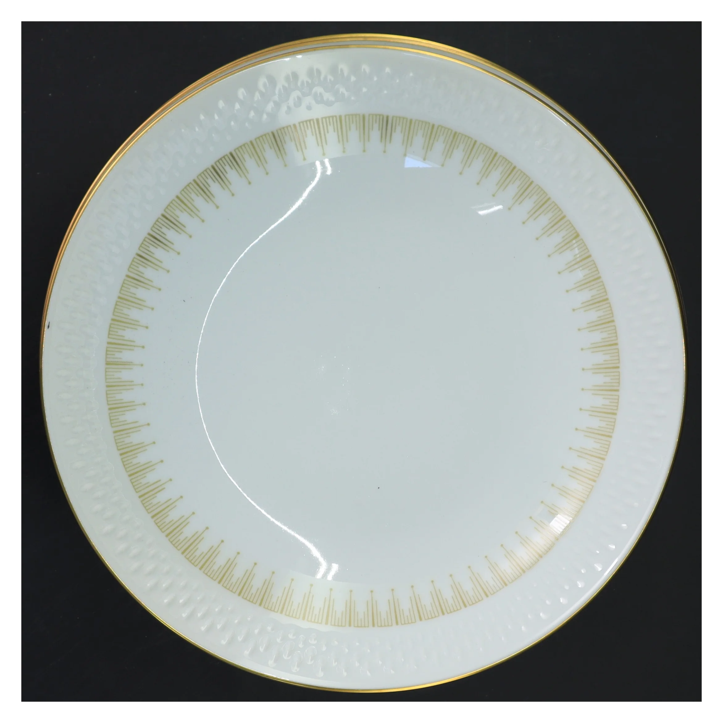 Porcelæn tallerkener med guldkant fra Alka Kunst, Mönchof (str. Ø 22x3,5 cm)