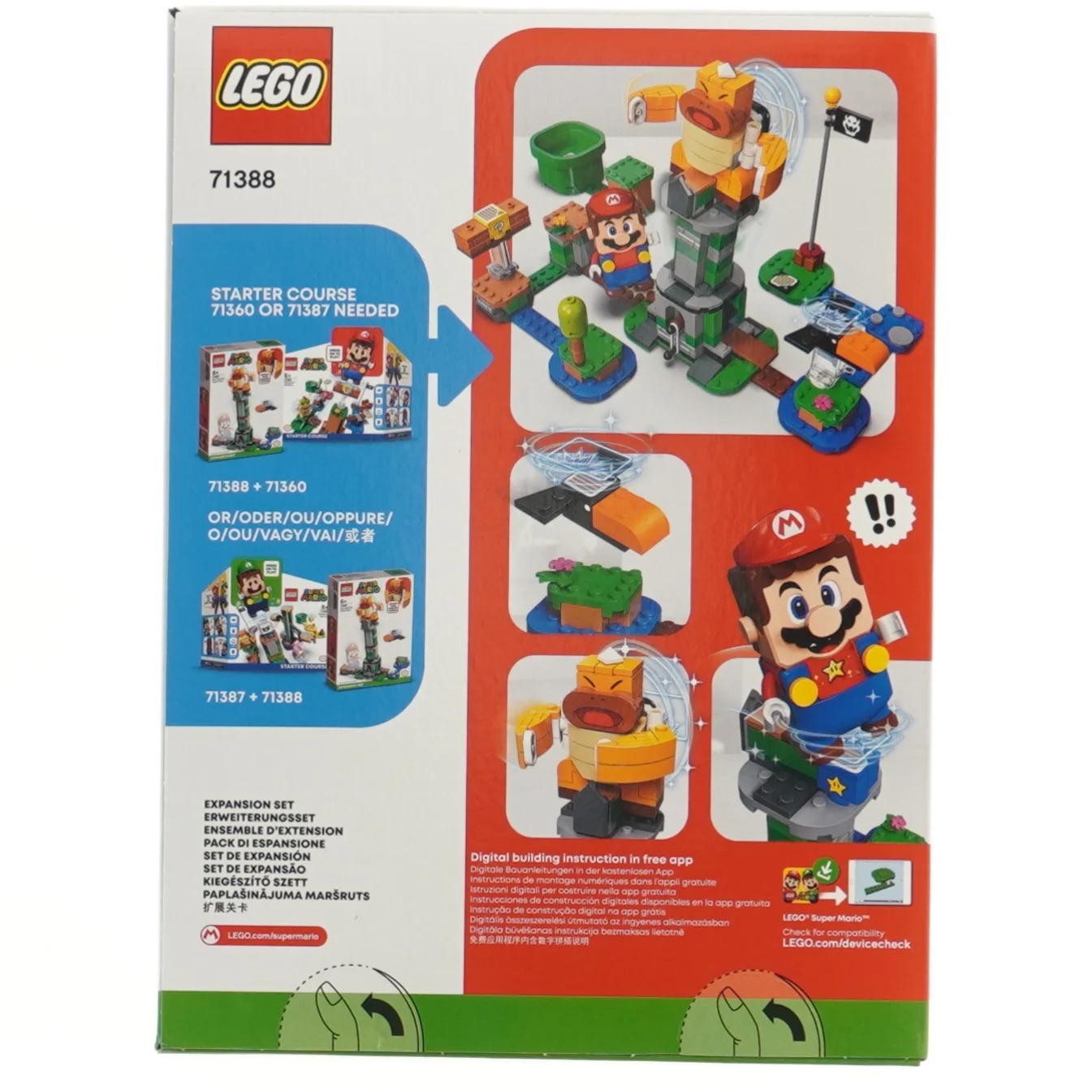 LEGO Super Mario Boss Sumo Bro Topple Tower - Udvidelsessæt fra Lego (str. 26x6x19 cm)