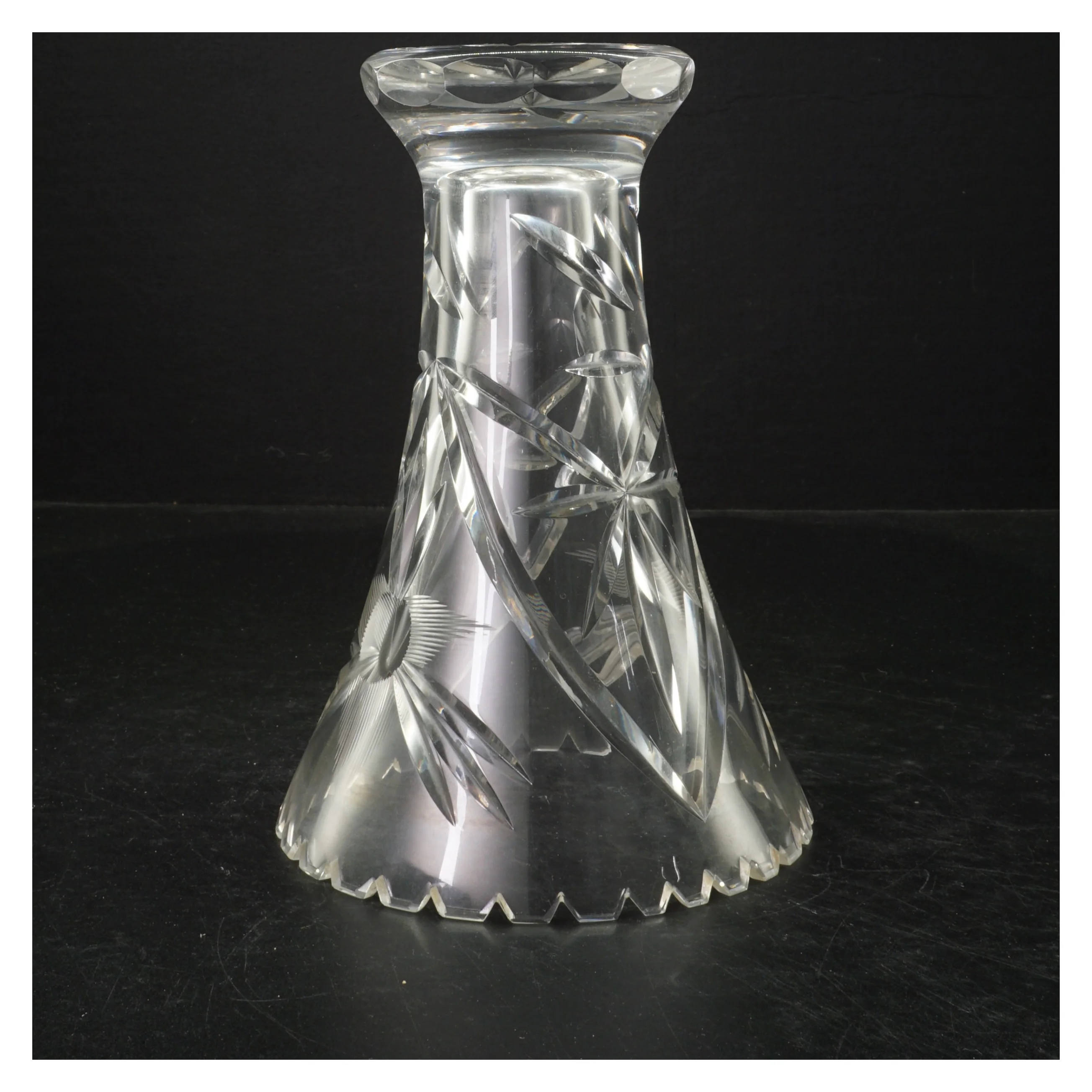 Klar krystalvase (str. 21 cm)