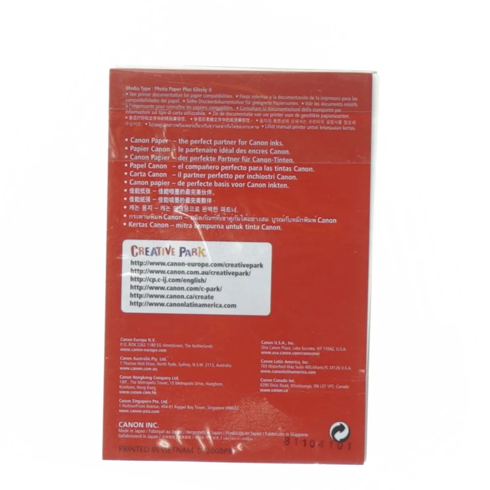 Fotopapir plus glossy 2 fra Canon (str. 16 x 10 cm)