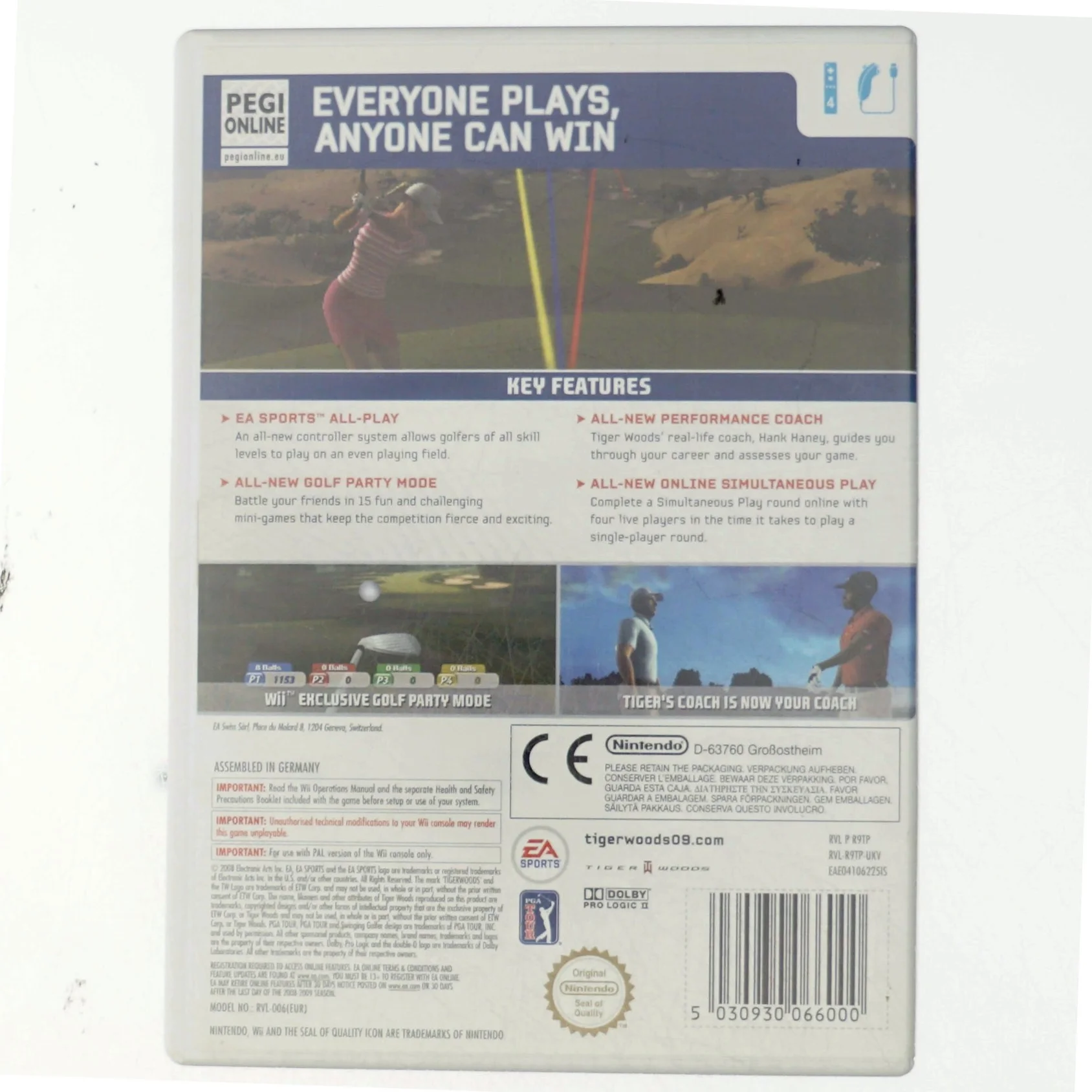 Wii Tiger Woods PGA tour 09 fra Wii