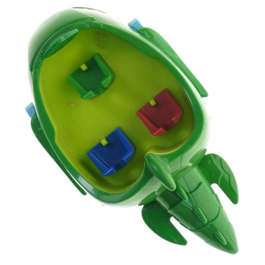 Grøn plastik legetøjsbåd, pj mask (str. 17 cm)