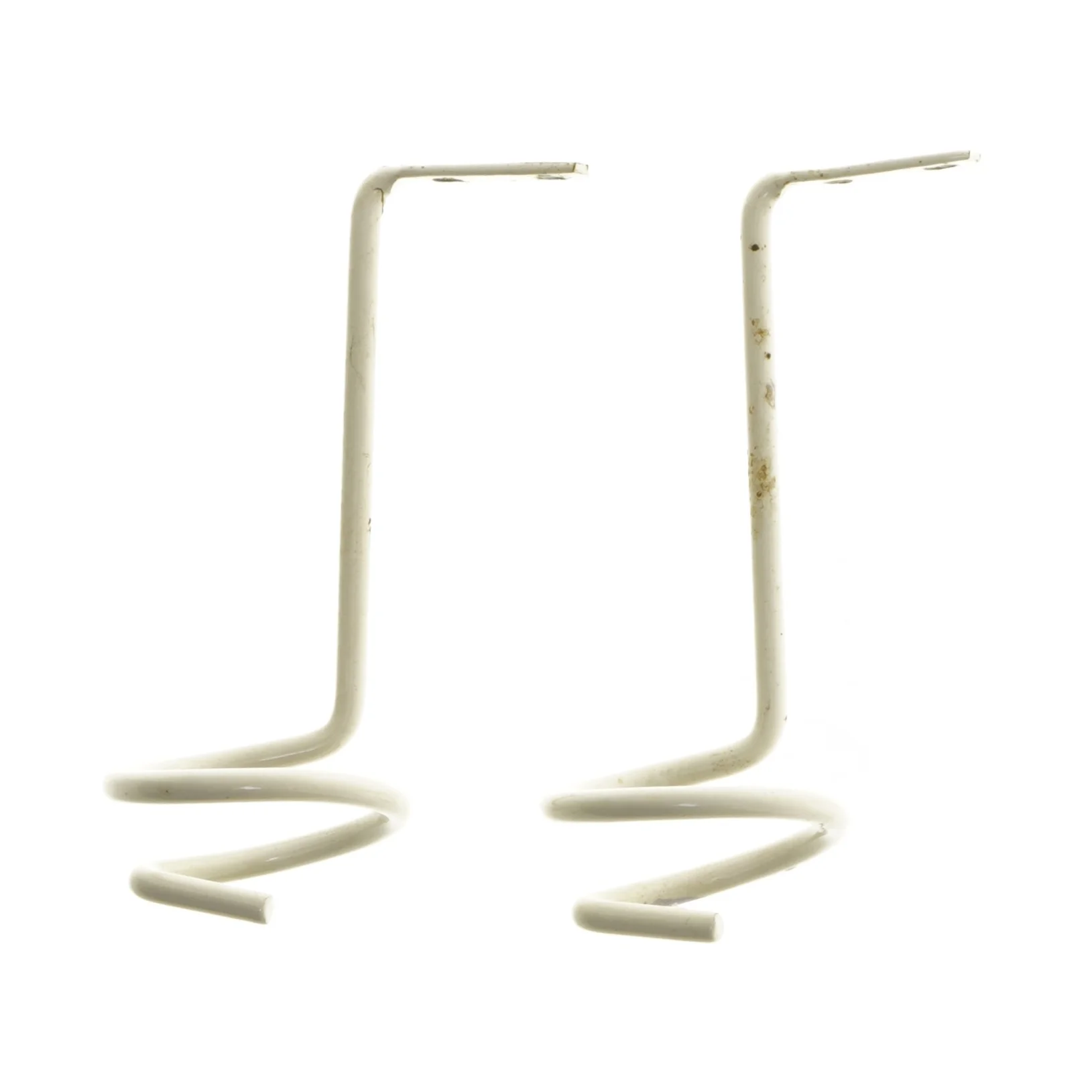 To hvide vægkroge (str. 15 cm)