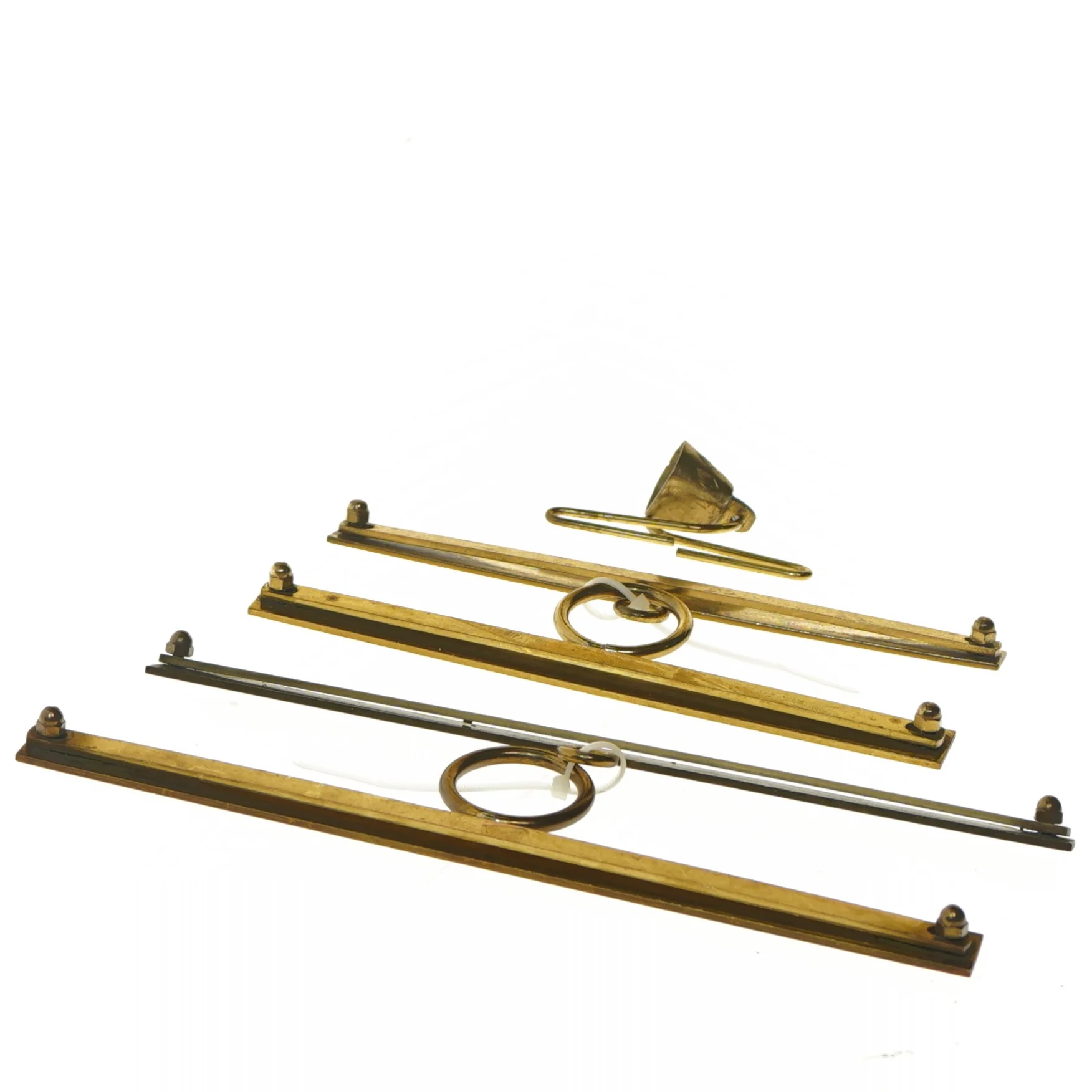 Beslag til klokkestreng ophæng (str. 21,5 og 17,5 og 7 cm)