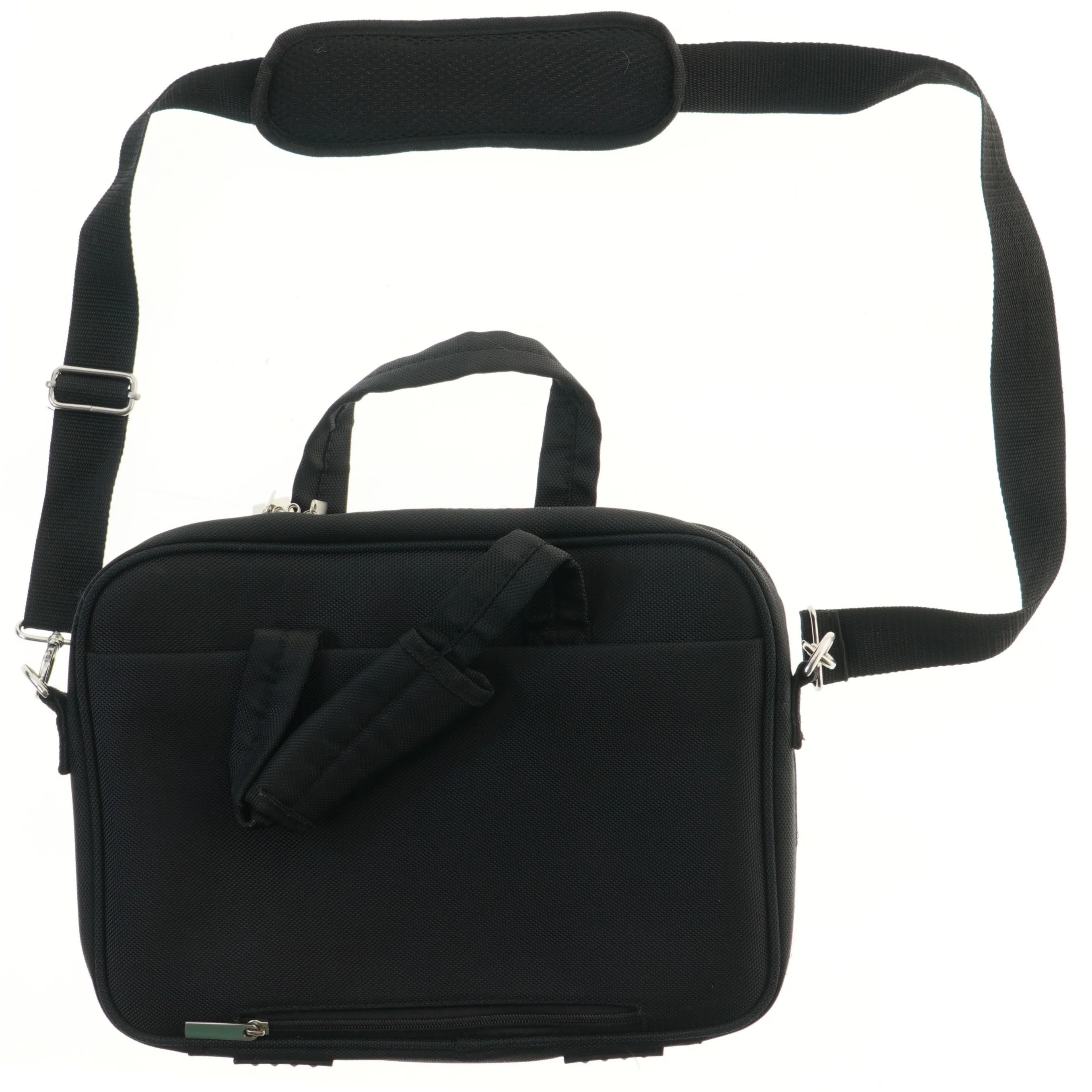 Sort skuldertaske til laptop (str. 36x27 cm)