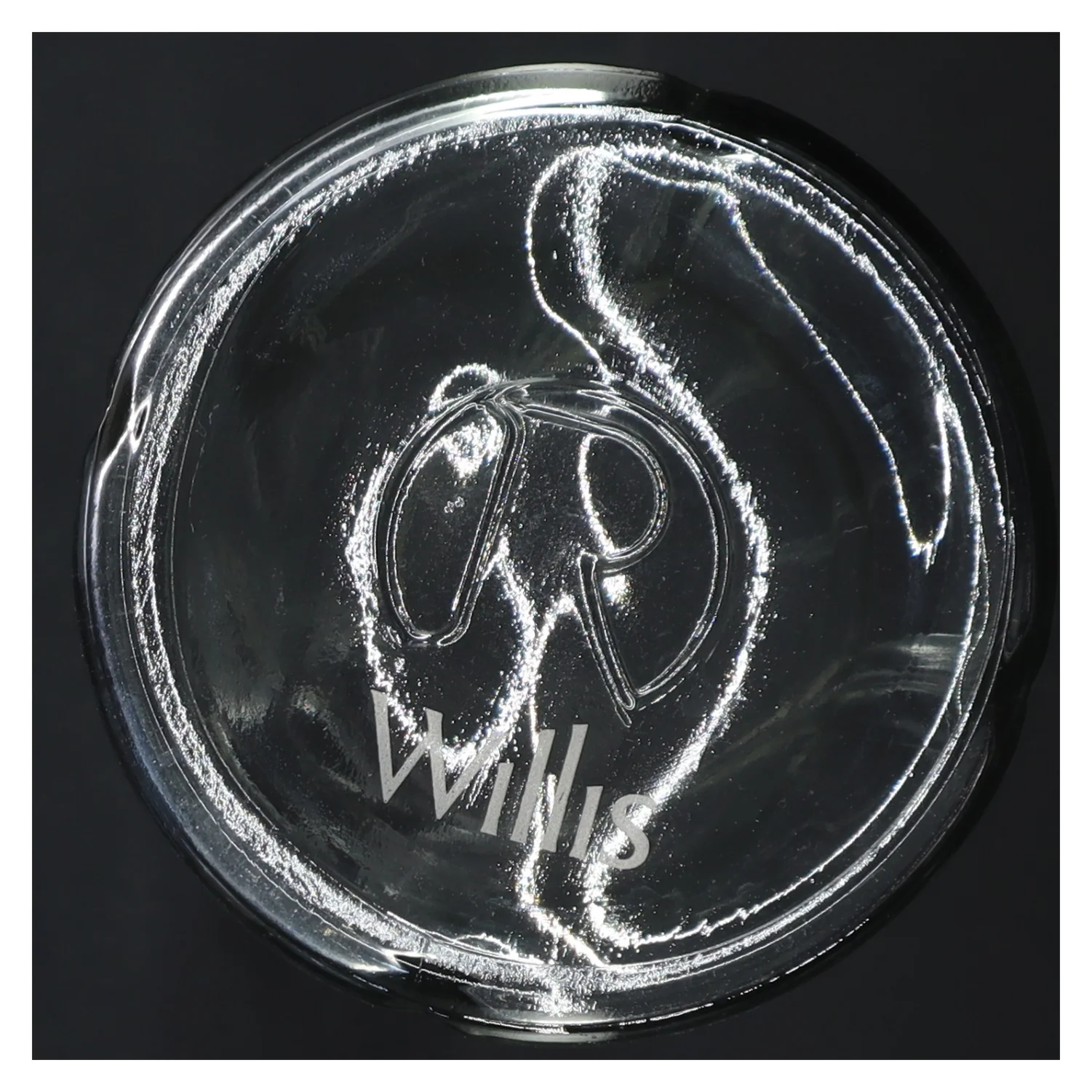 Glasvase med metallåg fra Rosendahl (str. 34 cm)