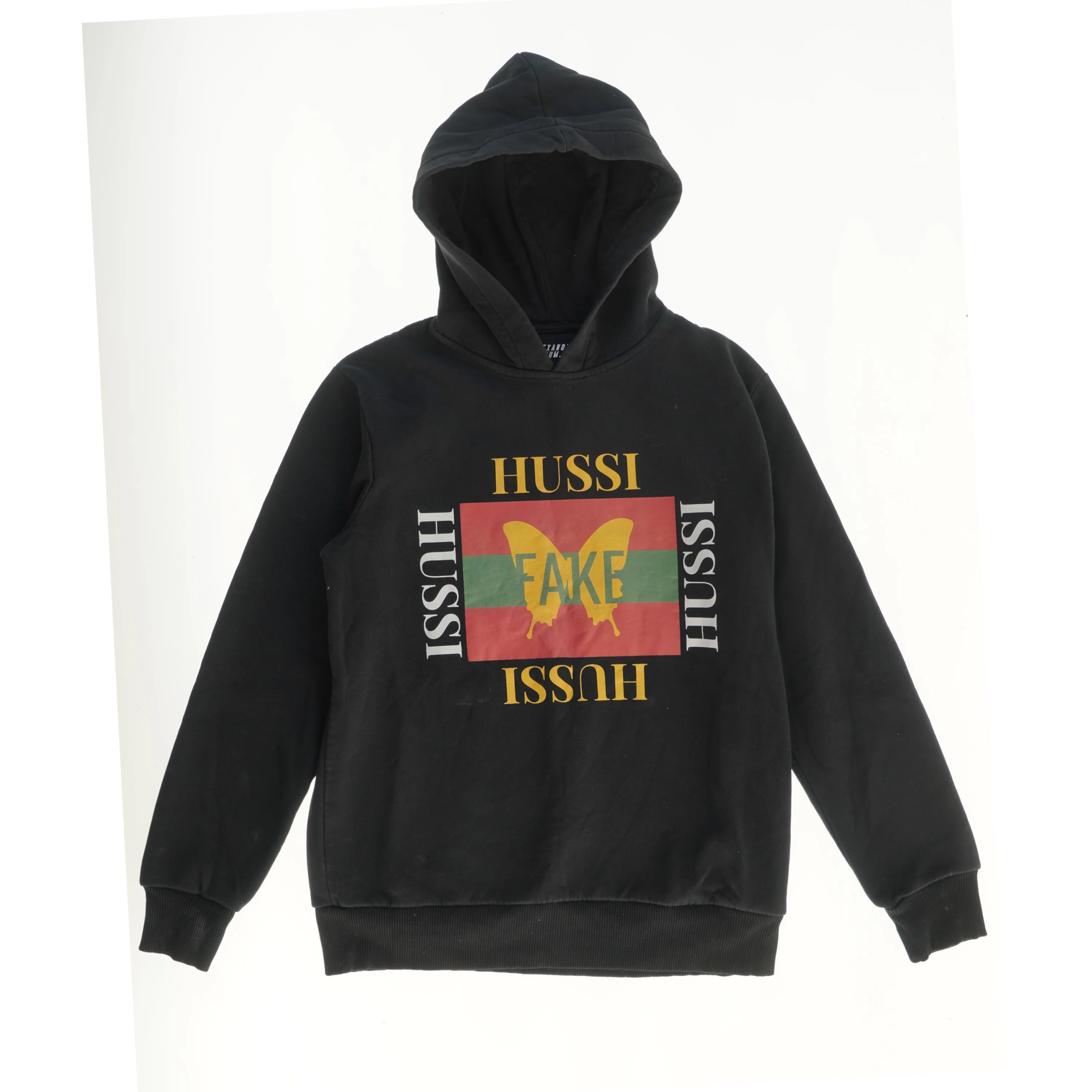 Hættetrøje med print fra Alexander Husum (str. 164)