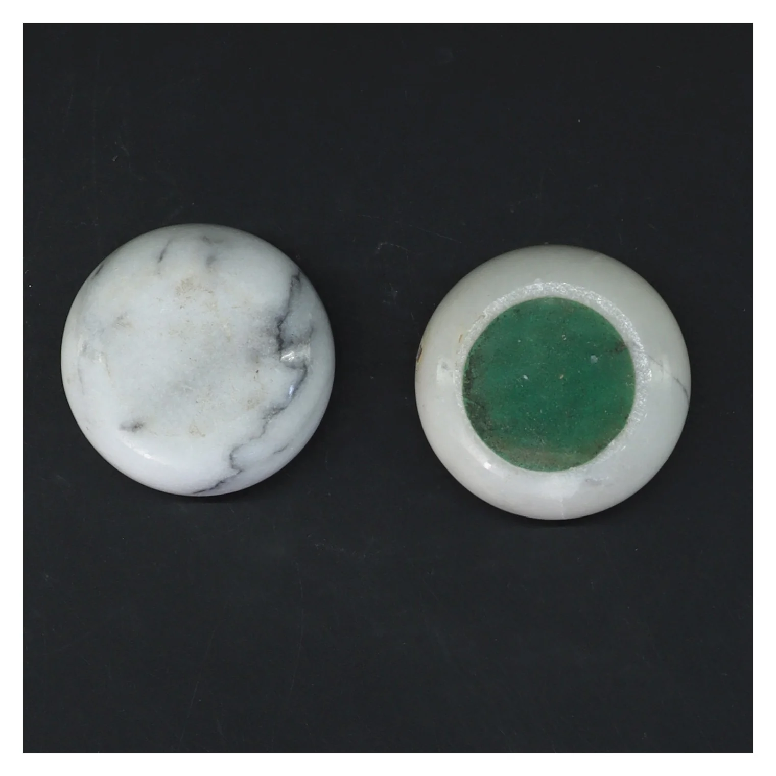 Hvide marmor lysestager (str. Ø 6 cm)