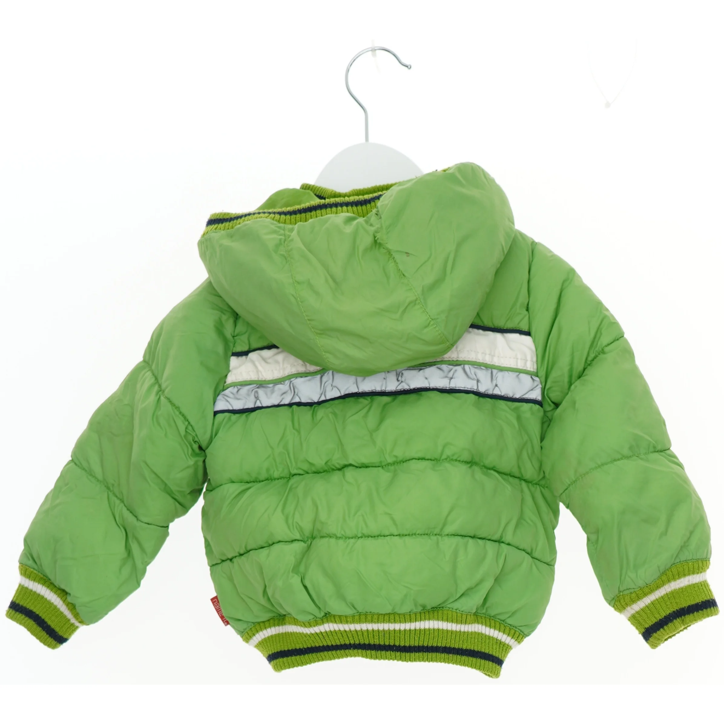 Grøn vinterjakke med hætte til børn fra Name It (str. 80)