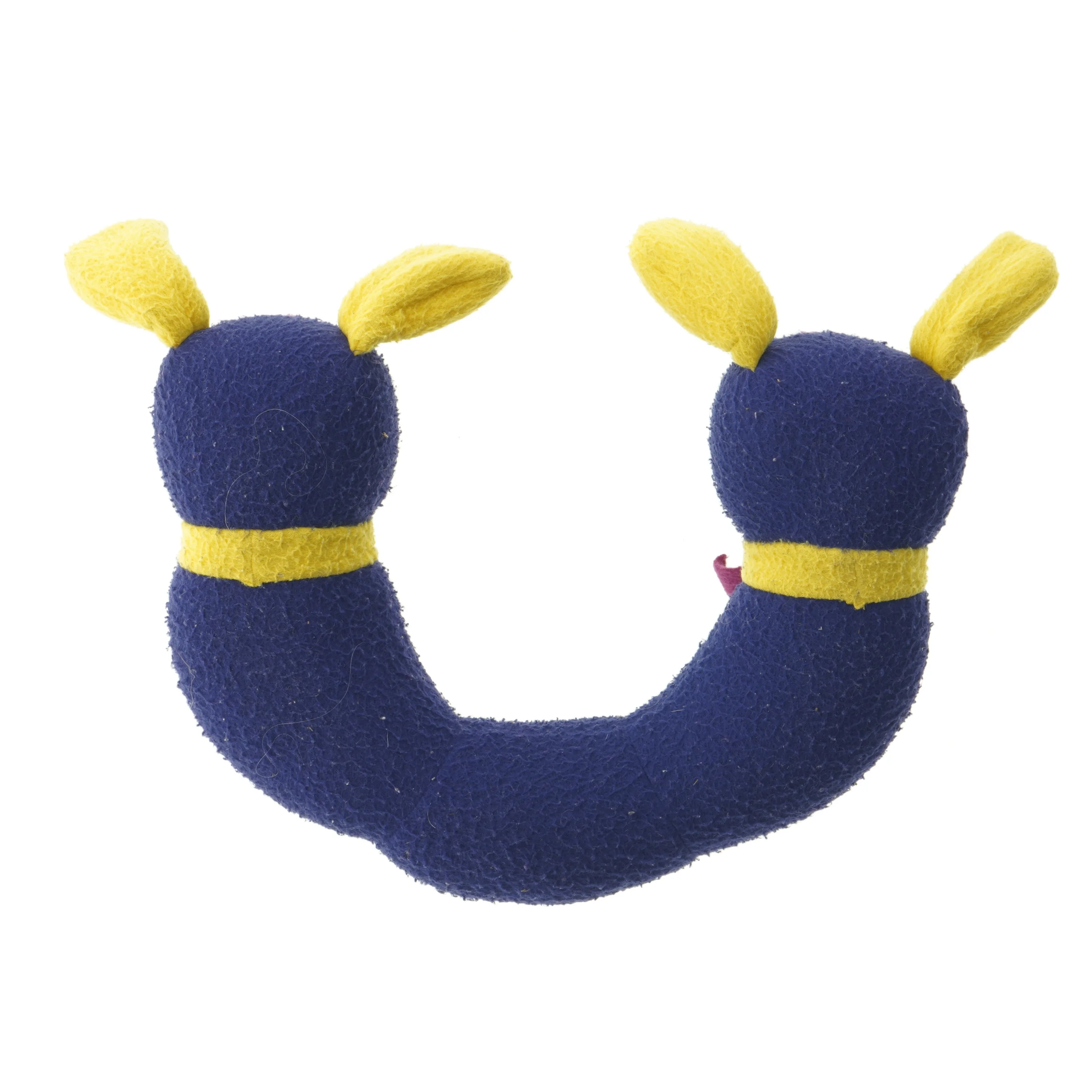 Farverigt legetøjsdyr med to hoveder (str. 30 cm)