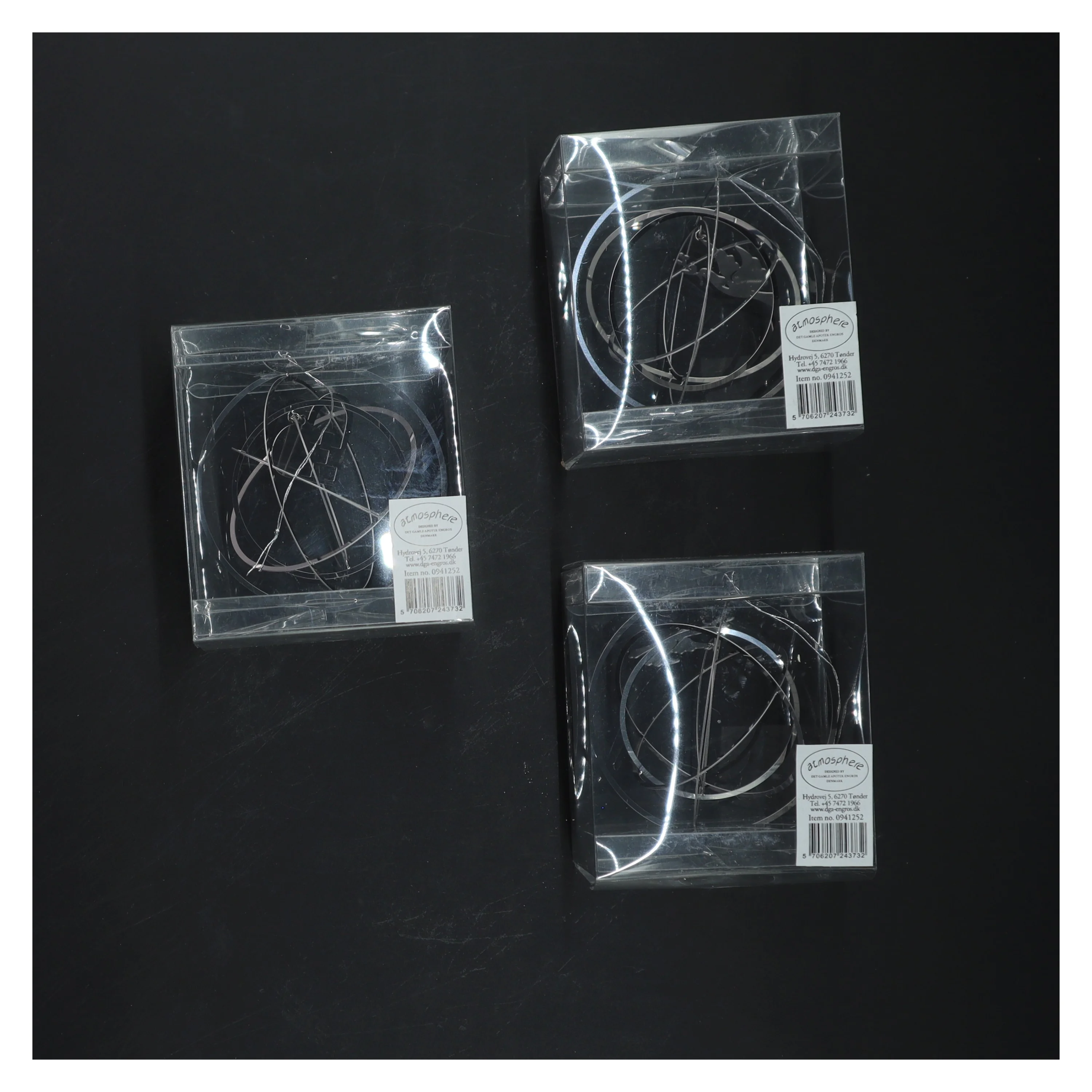 Metal julepynt i pakke fra Det Gamle Apotek (str. 3 styk, &oslash; 9 cm)