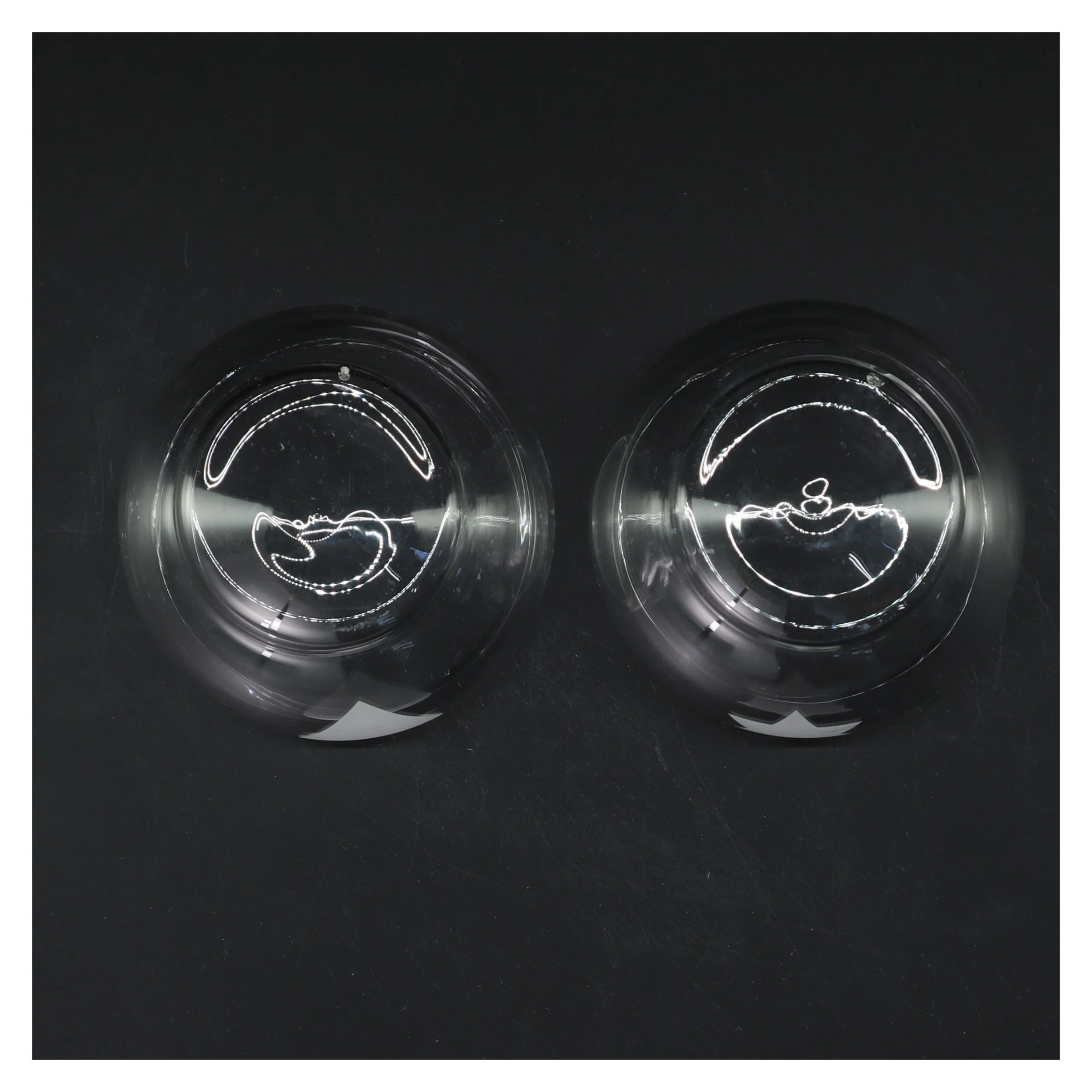 Små glasskåle med hjerte og stjerne (str. Ø 9,5 cm)