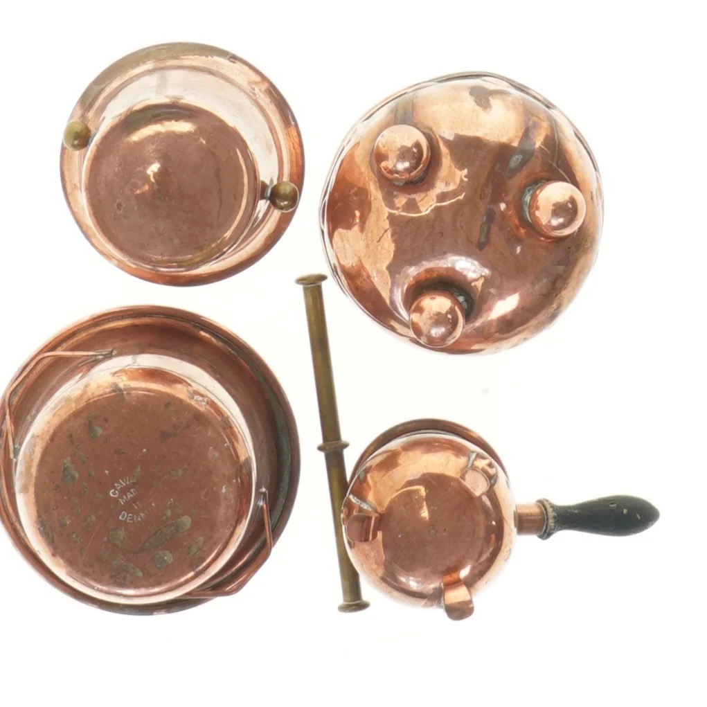 Kobber mini dekorationspotter fra Cavalier (str. 7-8 cm)