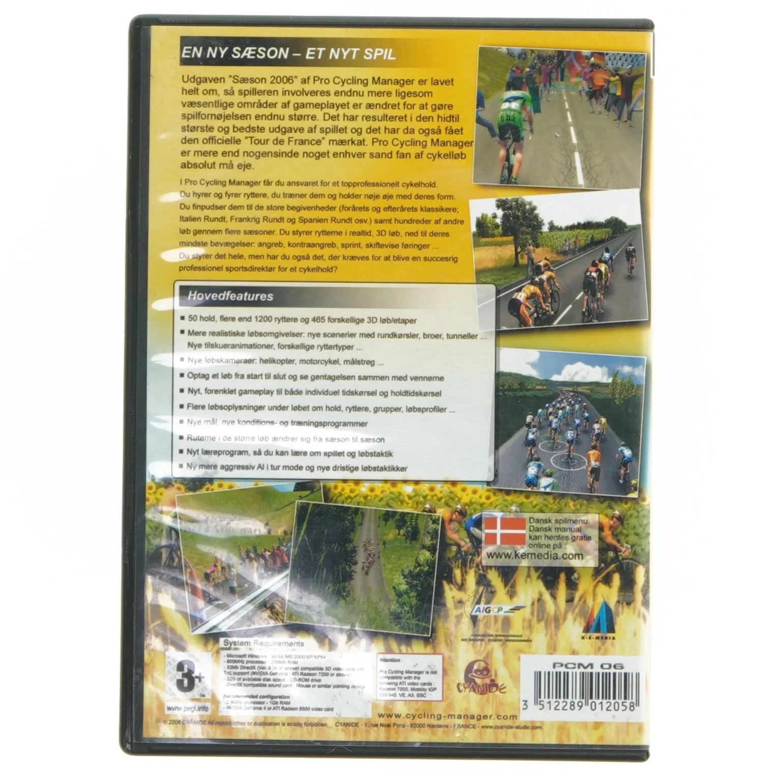 Pro Cycling Manager PC CD-ROM, Dansk version fra Cyanide