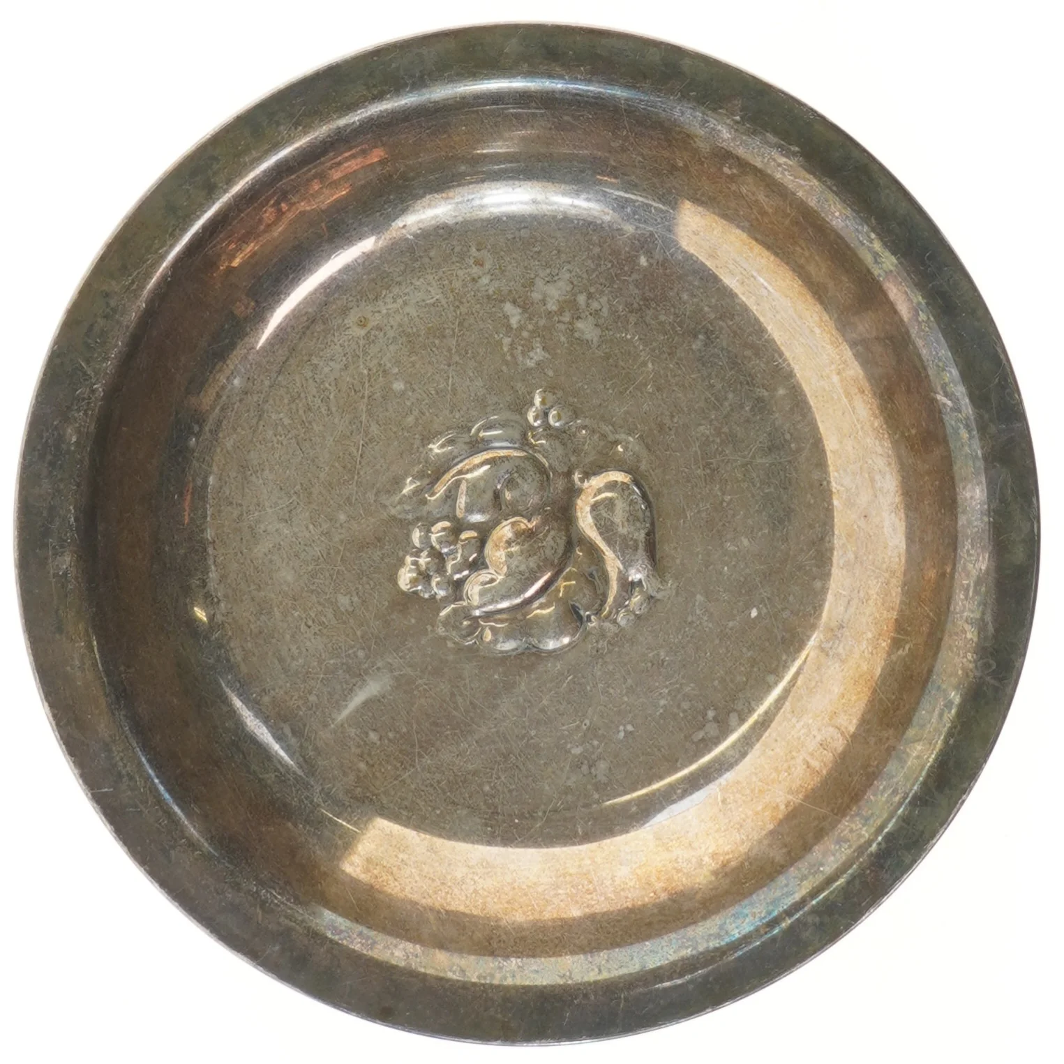 Dekorativ metal fad (str. Ø 29 cm)