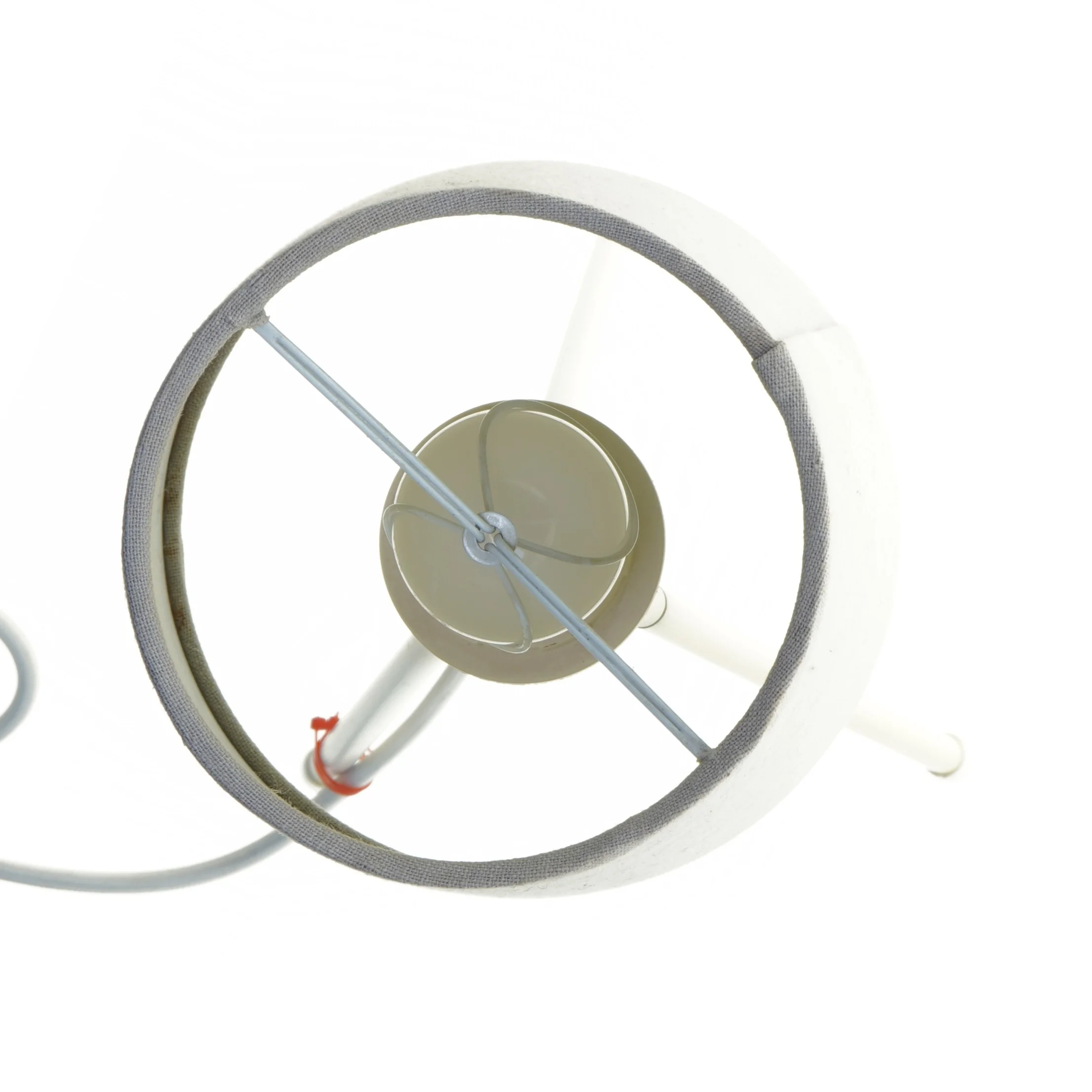 Bordlampe med gråt skærm (str. 45 cm)