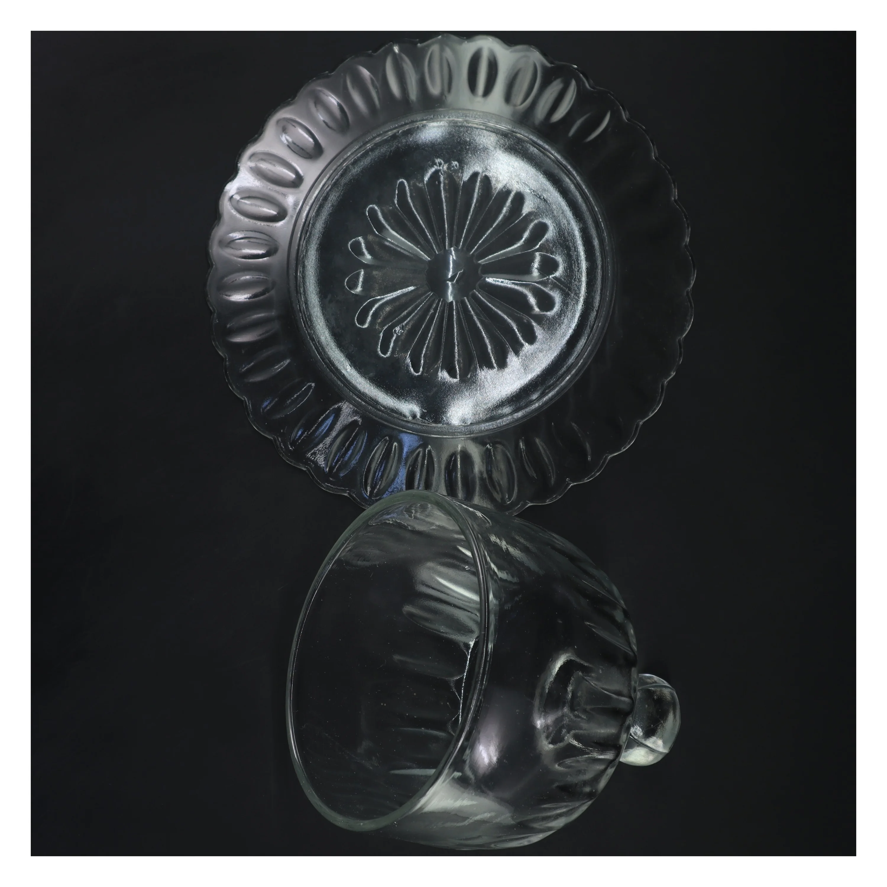 Glas osteklokke (str. Ø 22&ø14x15 cm)