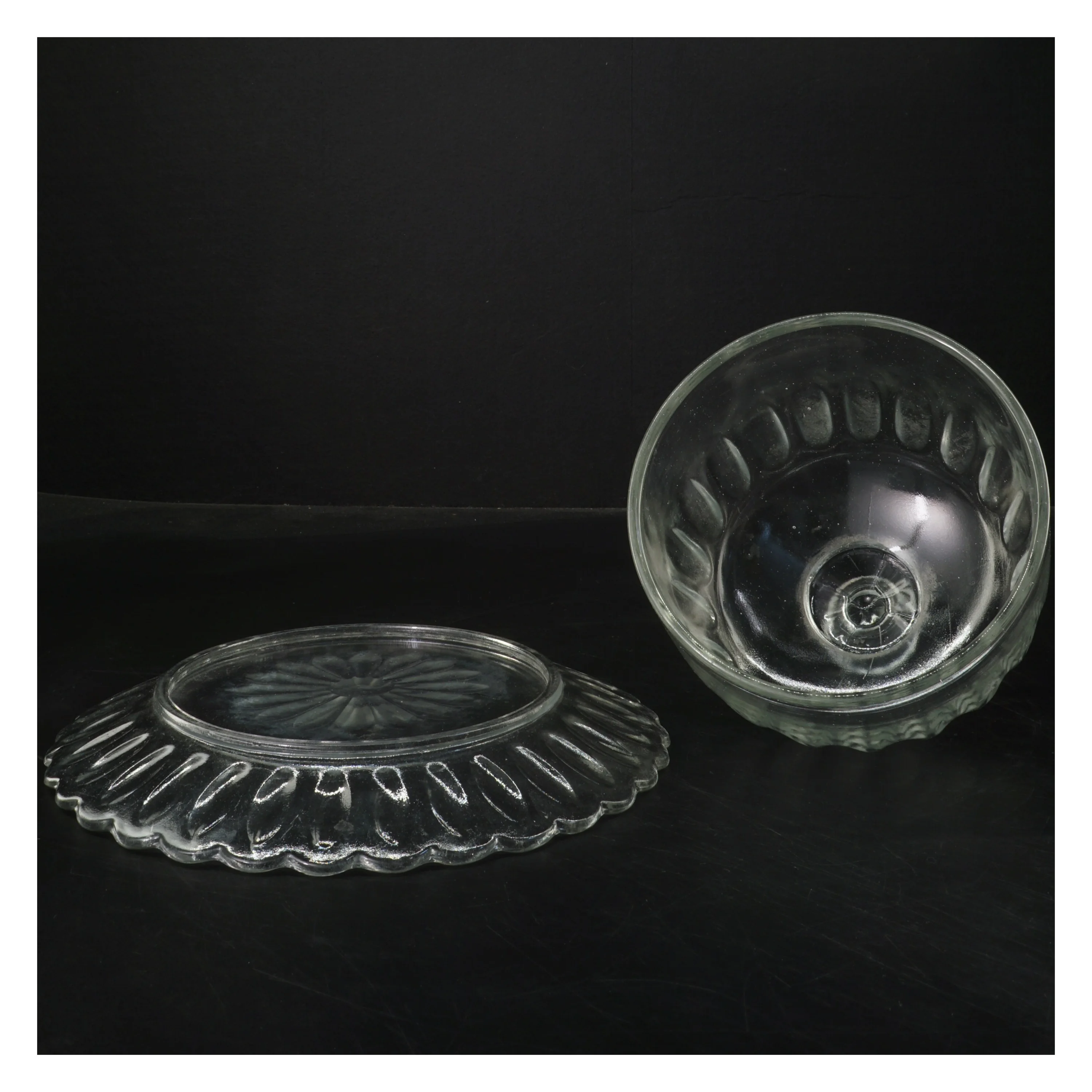 Glas osteklokke (str. Ø 22&ø14x15 cm)