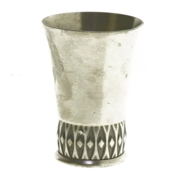 Dekorativ metalvase med mønster fra Pewter (str. 6,5 cm)