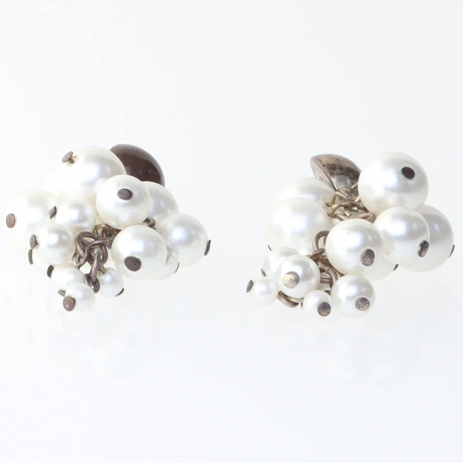 Vintage perleøreringe (str. 5 cm)