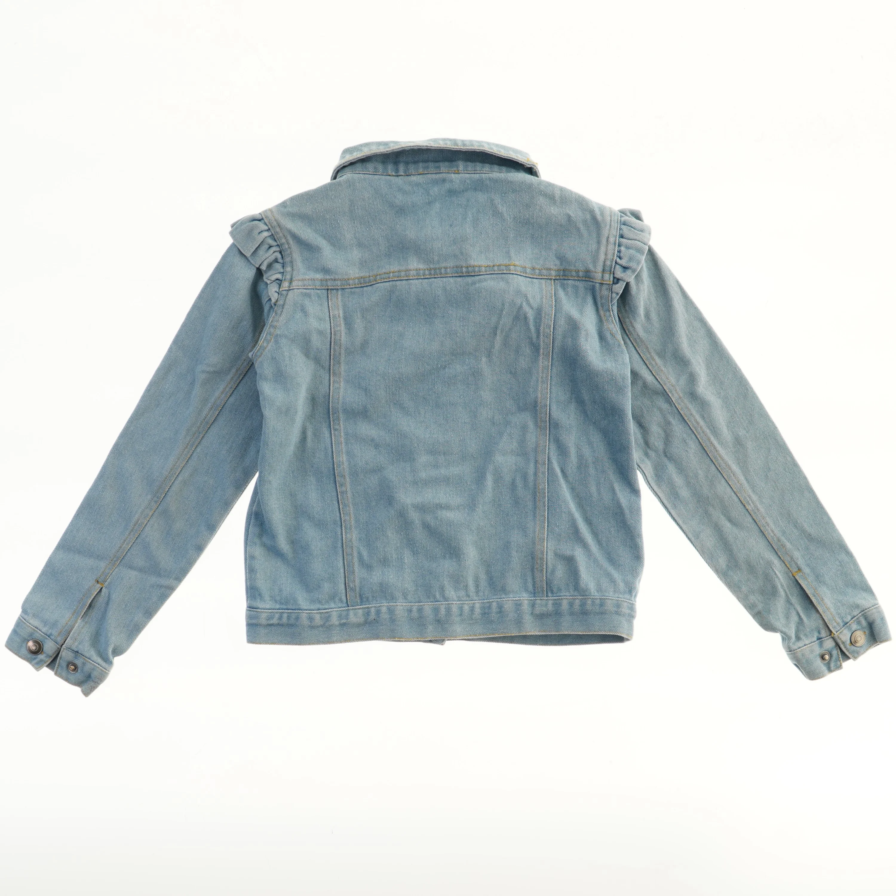 Denim Jakke med Flæser fra Friends (str. 134)