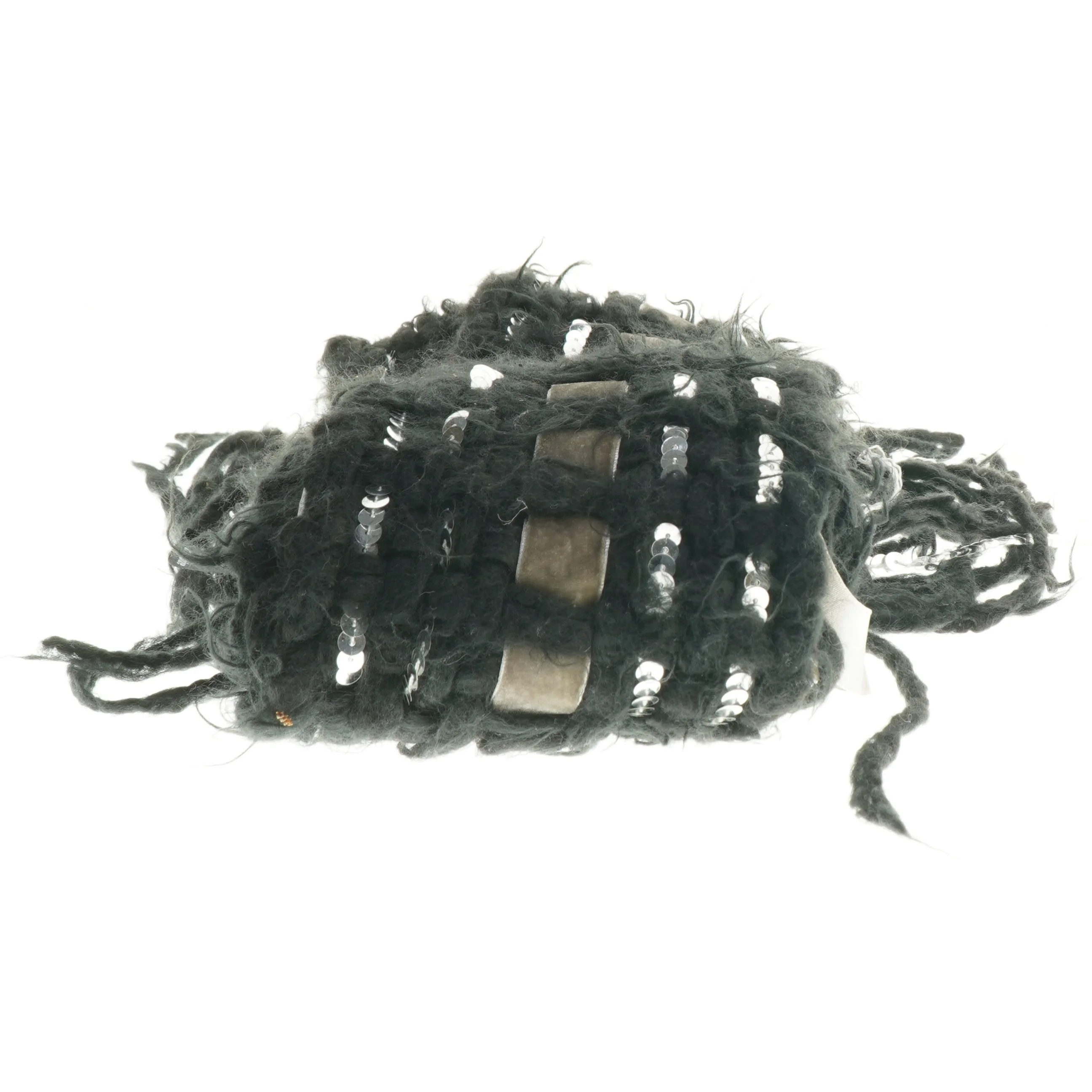 Dekorativt sort tørklæde Soaked in Luxurymed frynser (str. 172 cm)