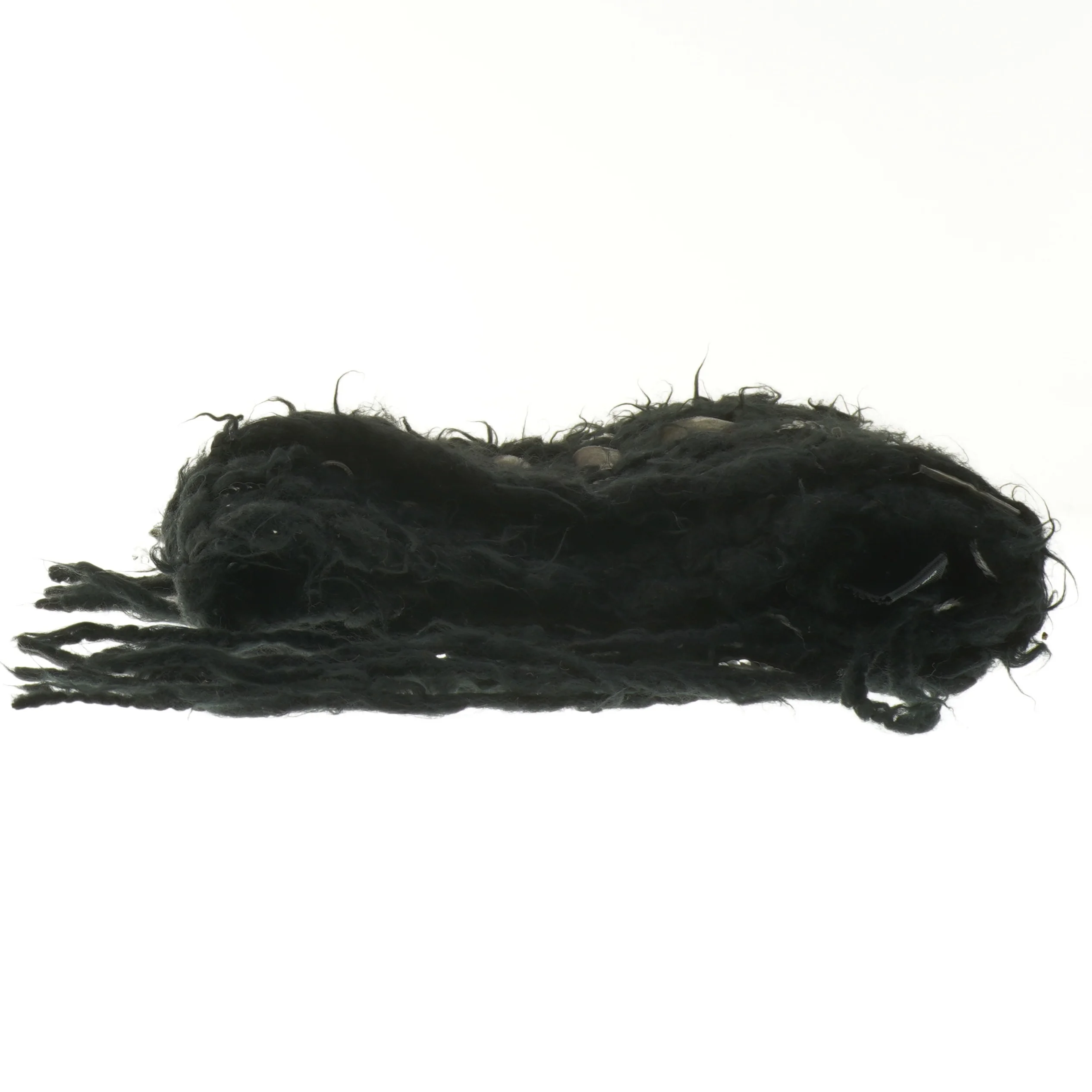 Dekorativt sort tørklæde Soaked in Luxurymed frynser (str. 172 cm)