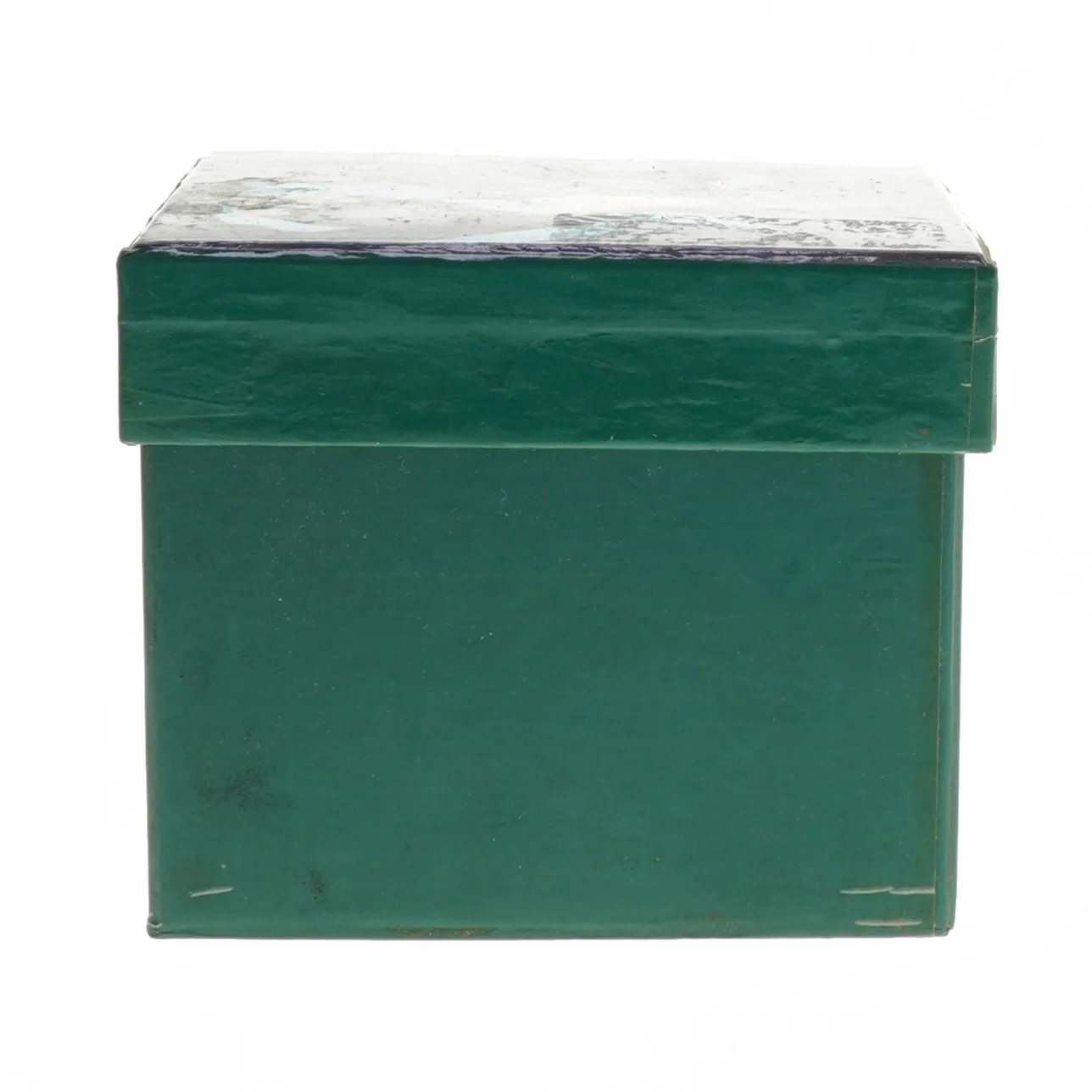 Grøn opbevaringskasse (str. 11x12,5x12,5 cm)