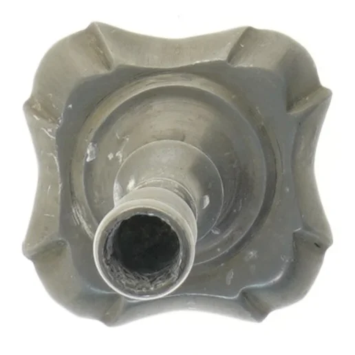 Grå metal lysestage (str. 15 cm)