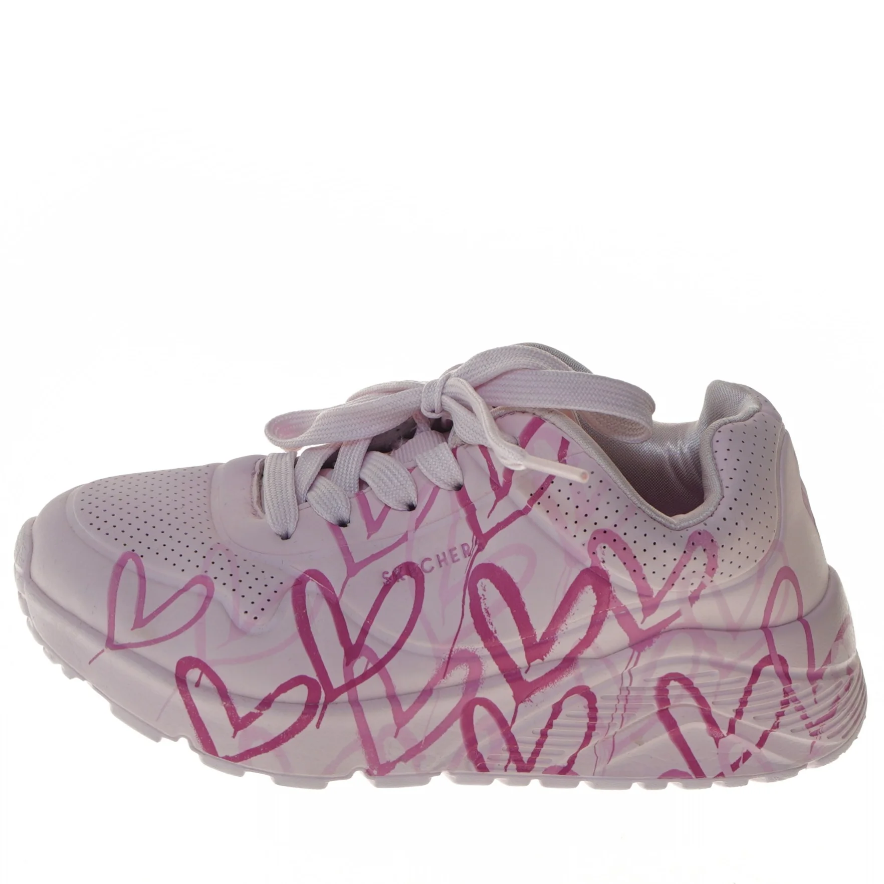 Skechers børnesko med hjerteprint fra Skechers (str. 31 )