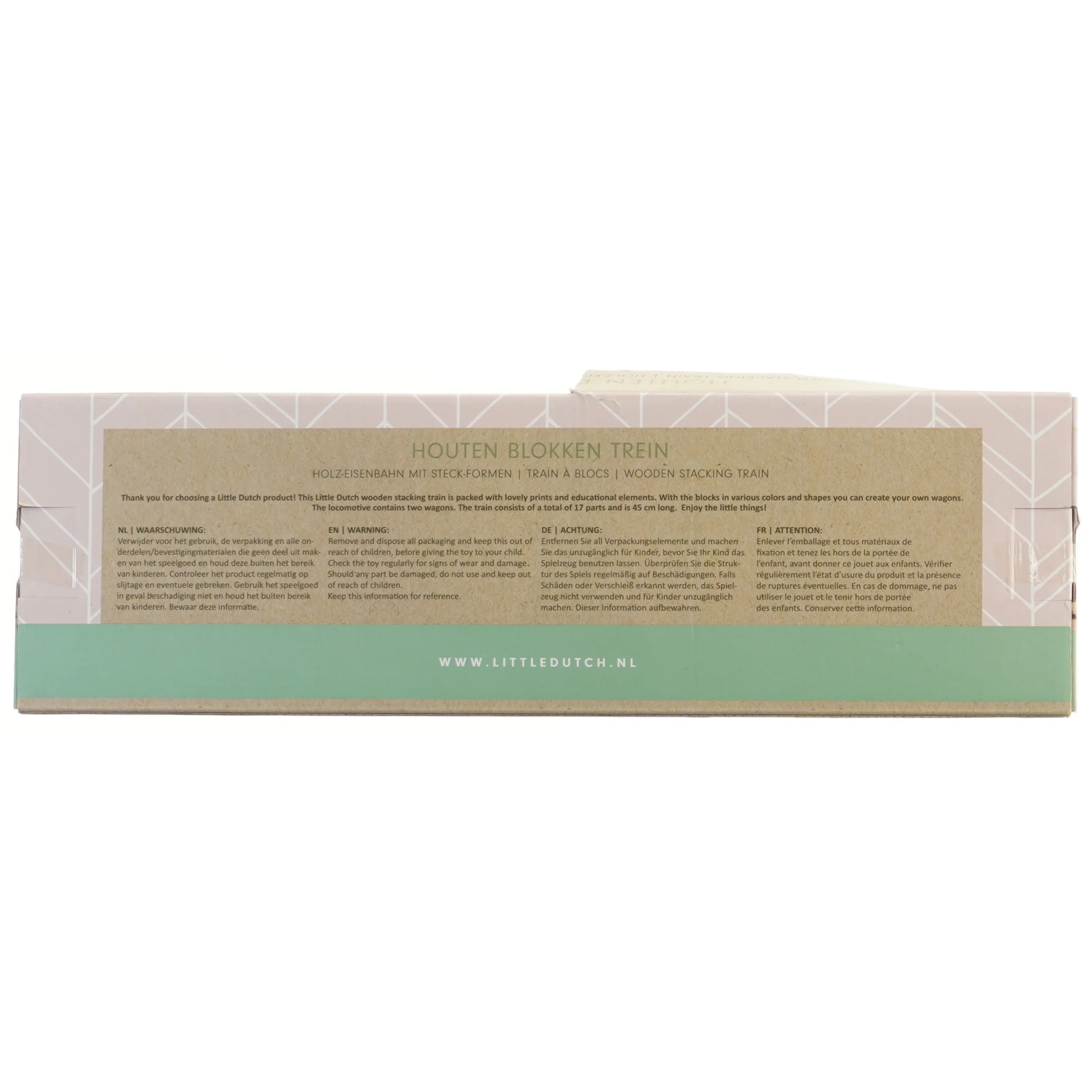 Træ stabeltårn tog fra Little Dutch (str. 44x13x8,5 cm)