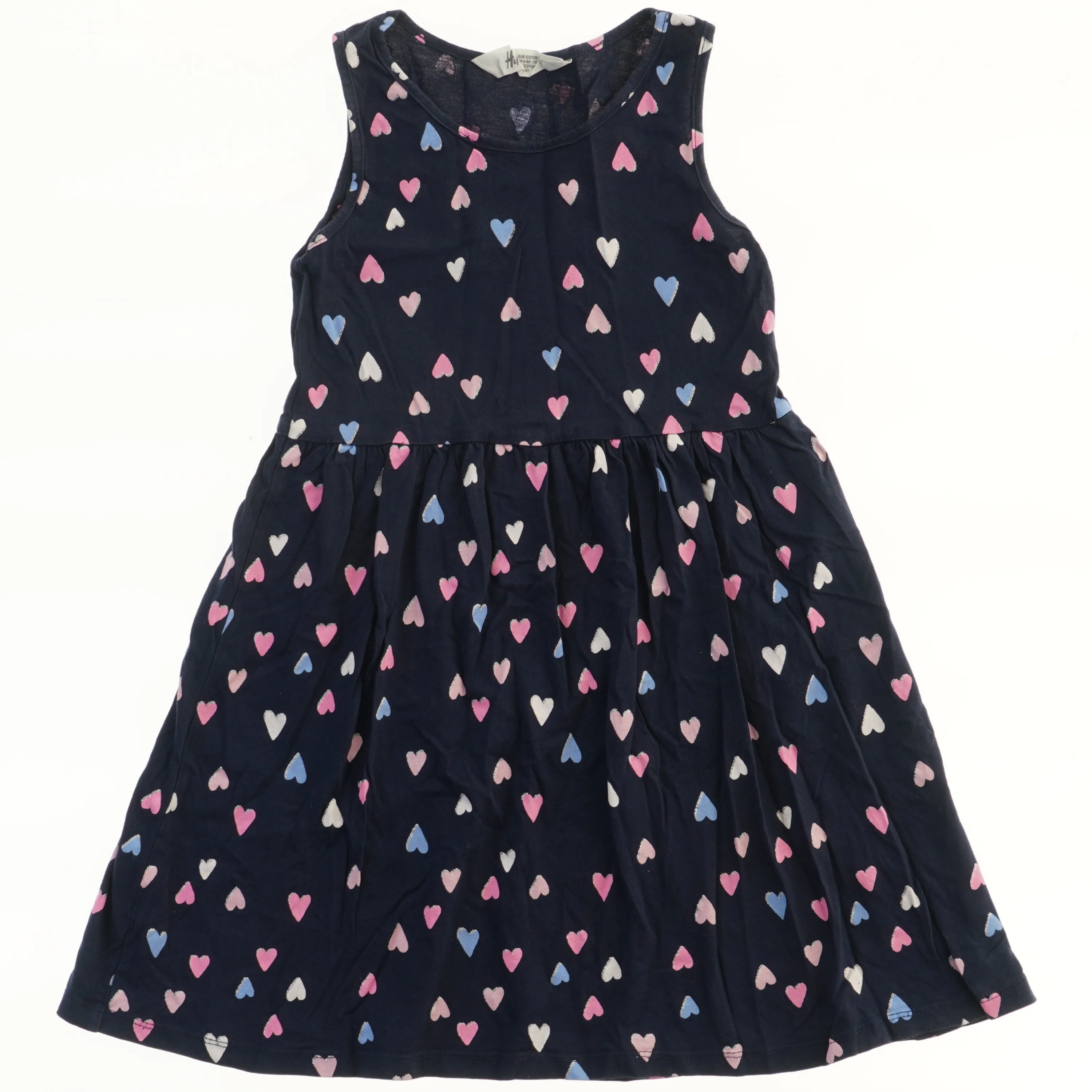 Børnekjole med hjertermønster fra H&M (str. 122)