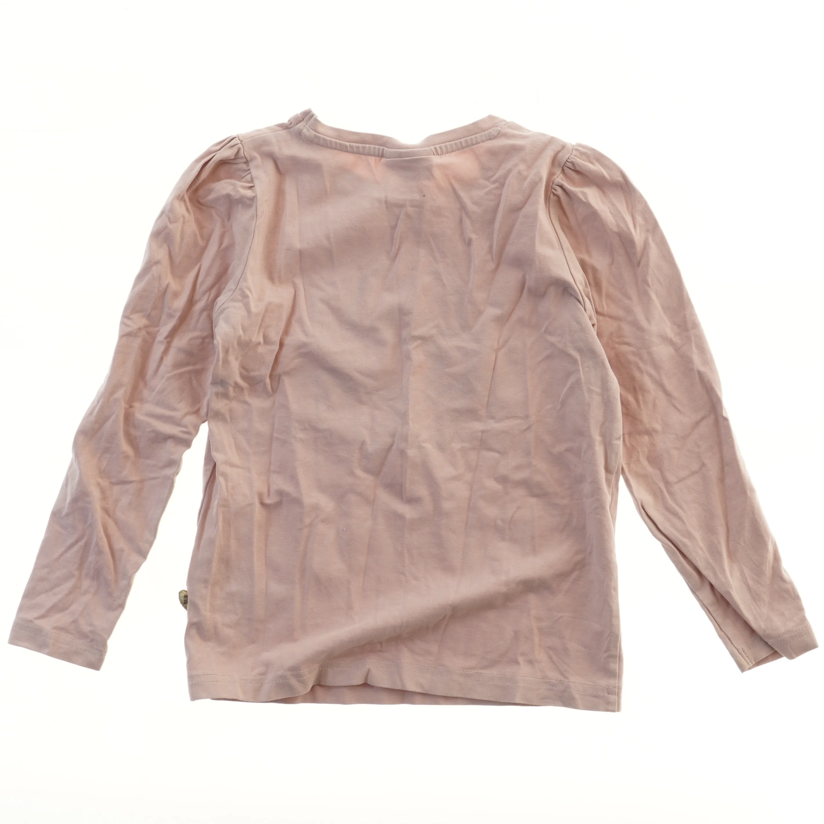 Langærmet lyserød bluse med print fra Pomp de Lux (str. 110)