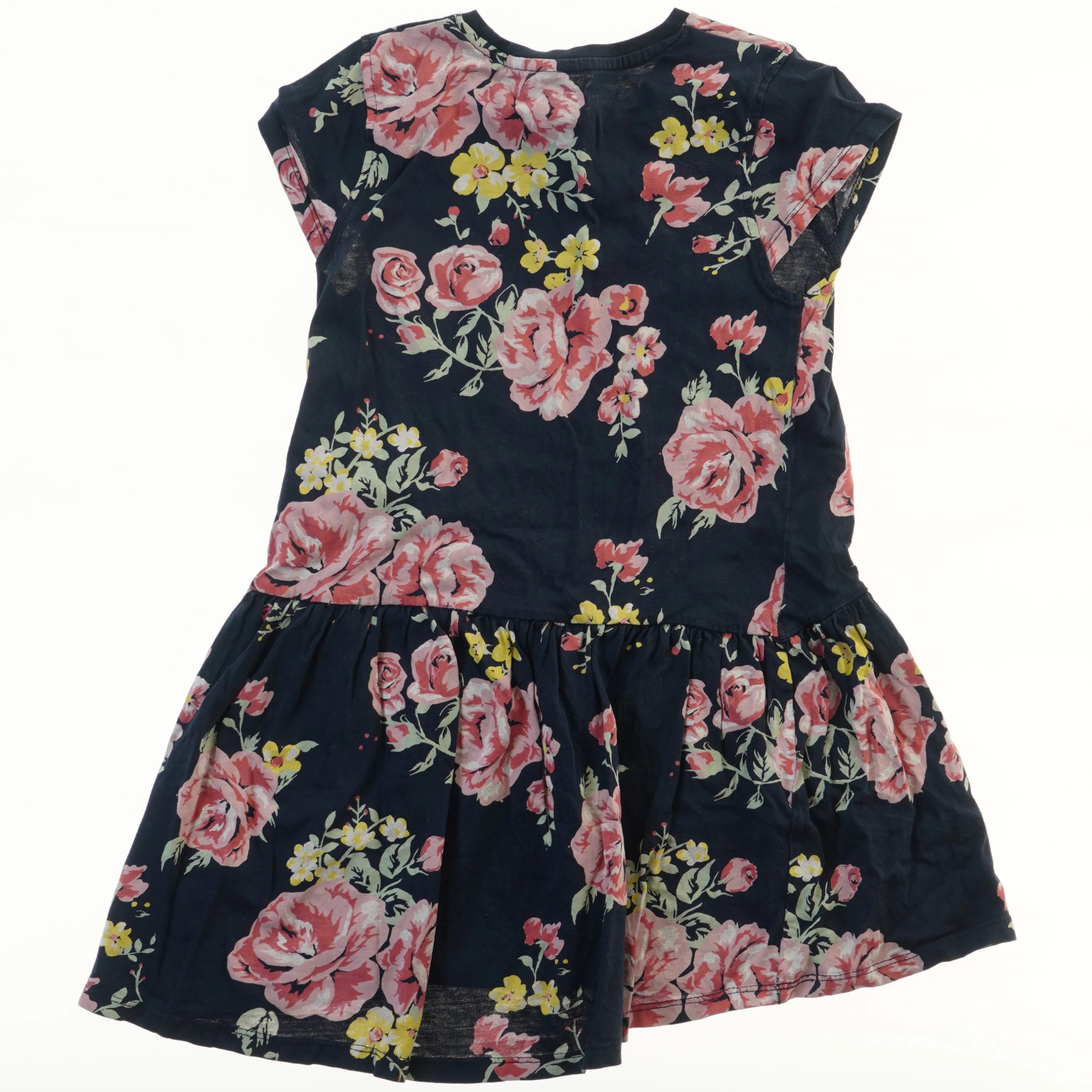 Blomstret kjole til børn (str. 122)