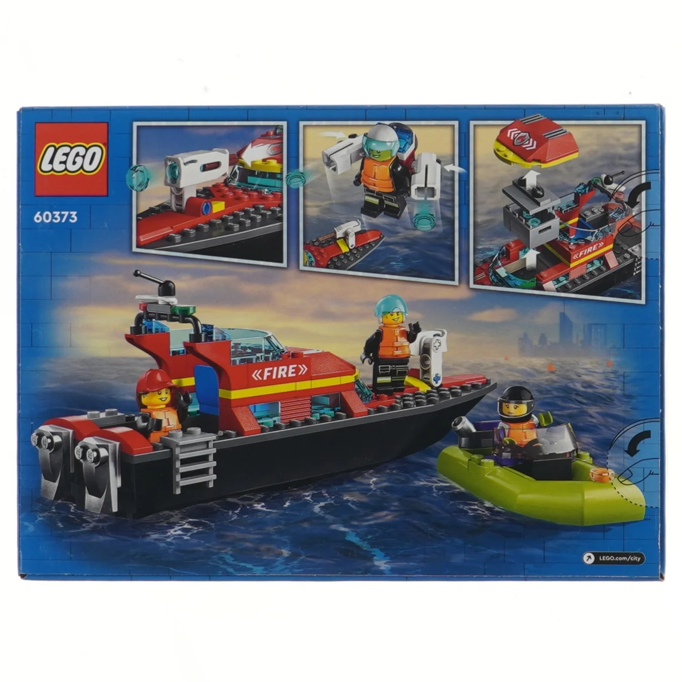 LEGO City Brandvæsen Båd 60373 fra Lego (str. 26x19 cm)