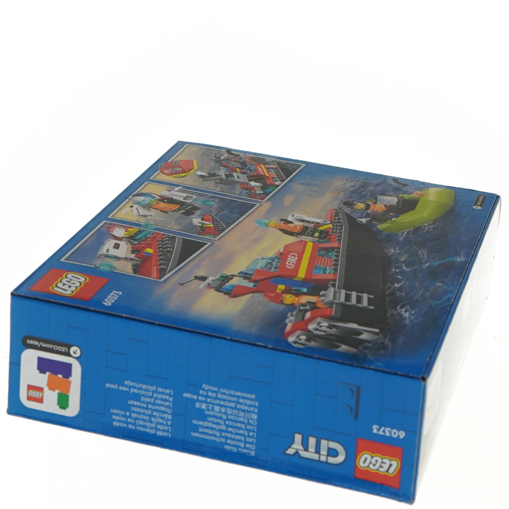 LEGO City Brandvæsen Båd 60373 fra Lego (str. 26x19 cm)