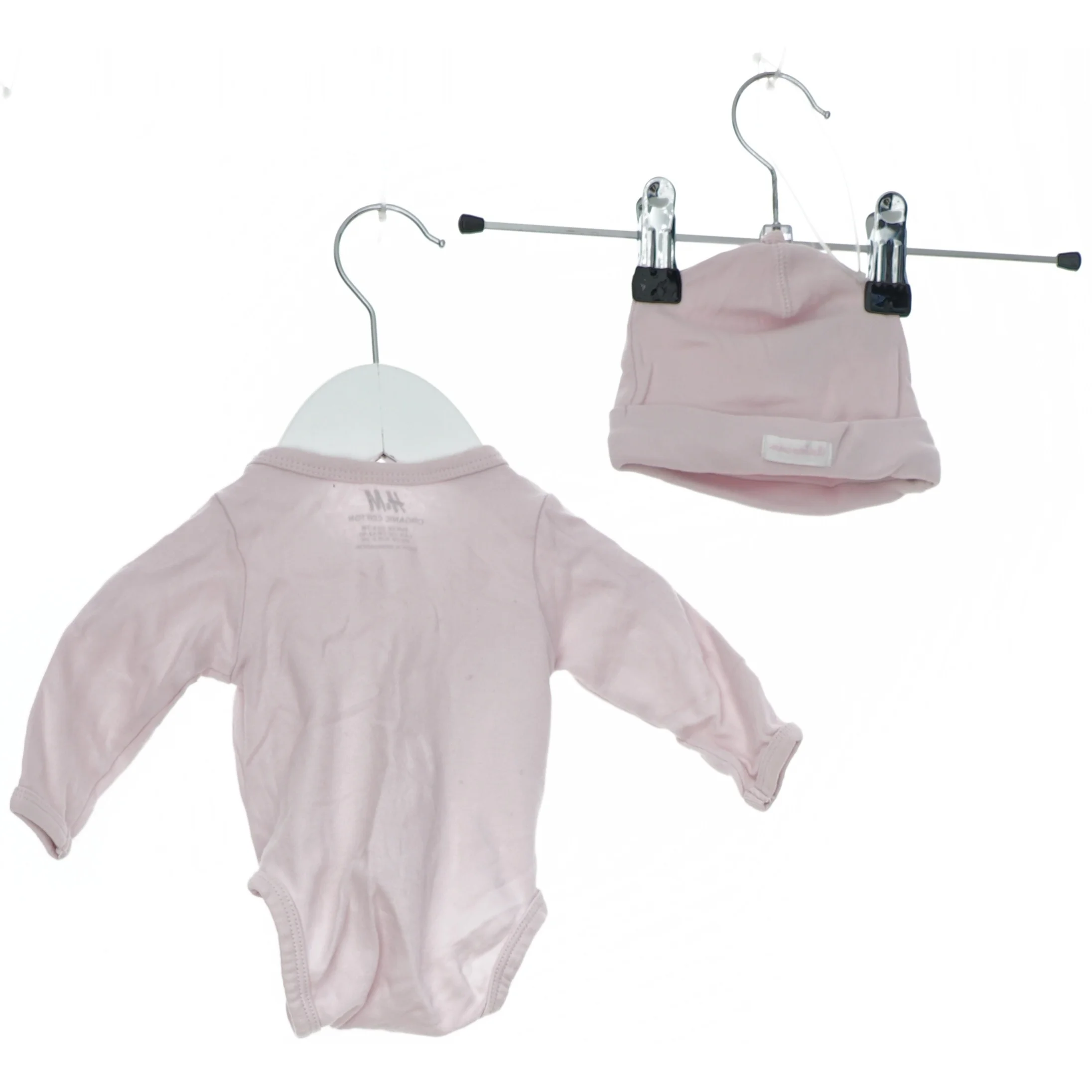 Lyserød bodystocking med hue til nyfødte fra H&M (str. 50)